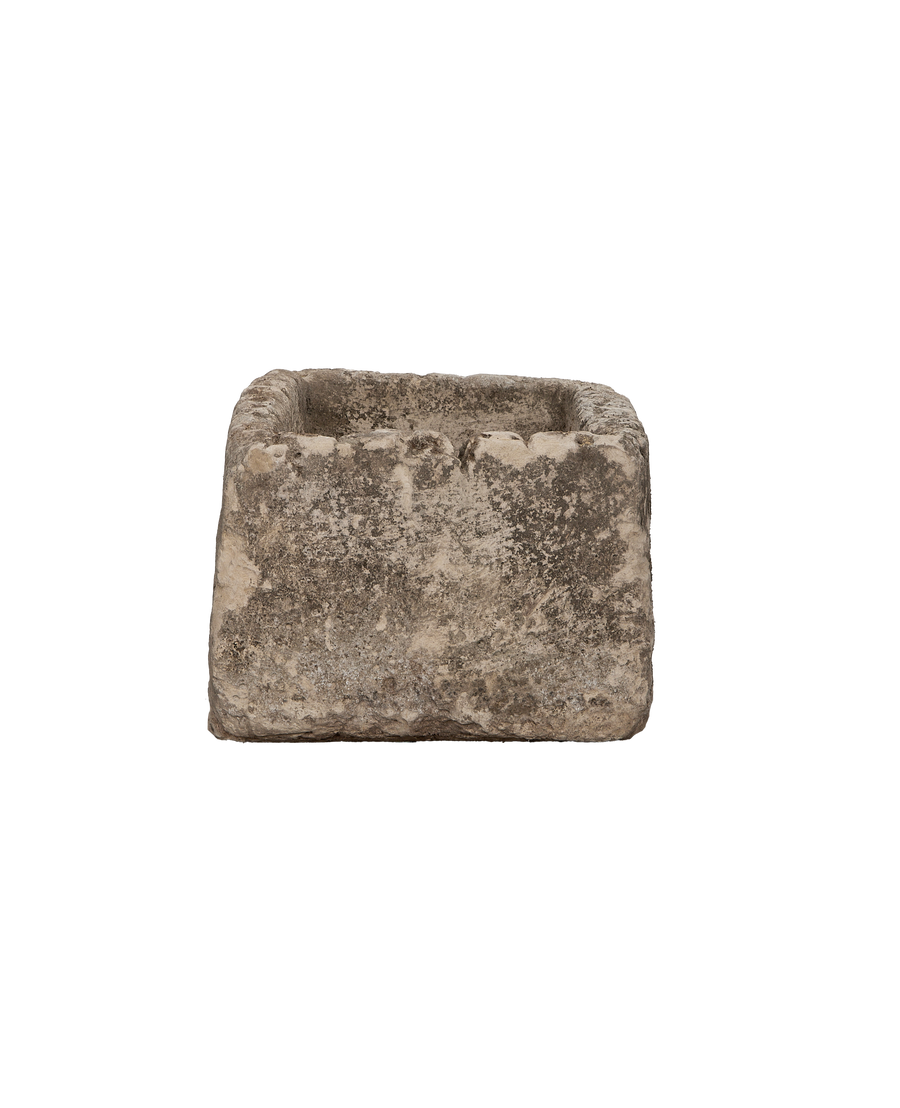 Vintage rectangular limestone