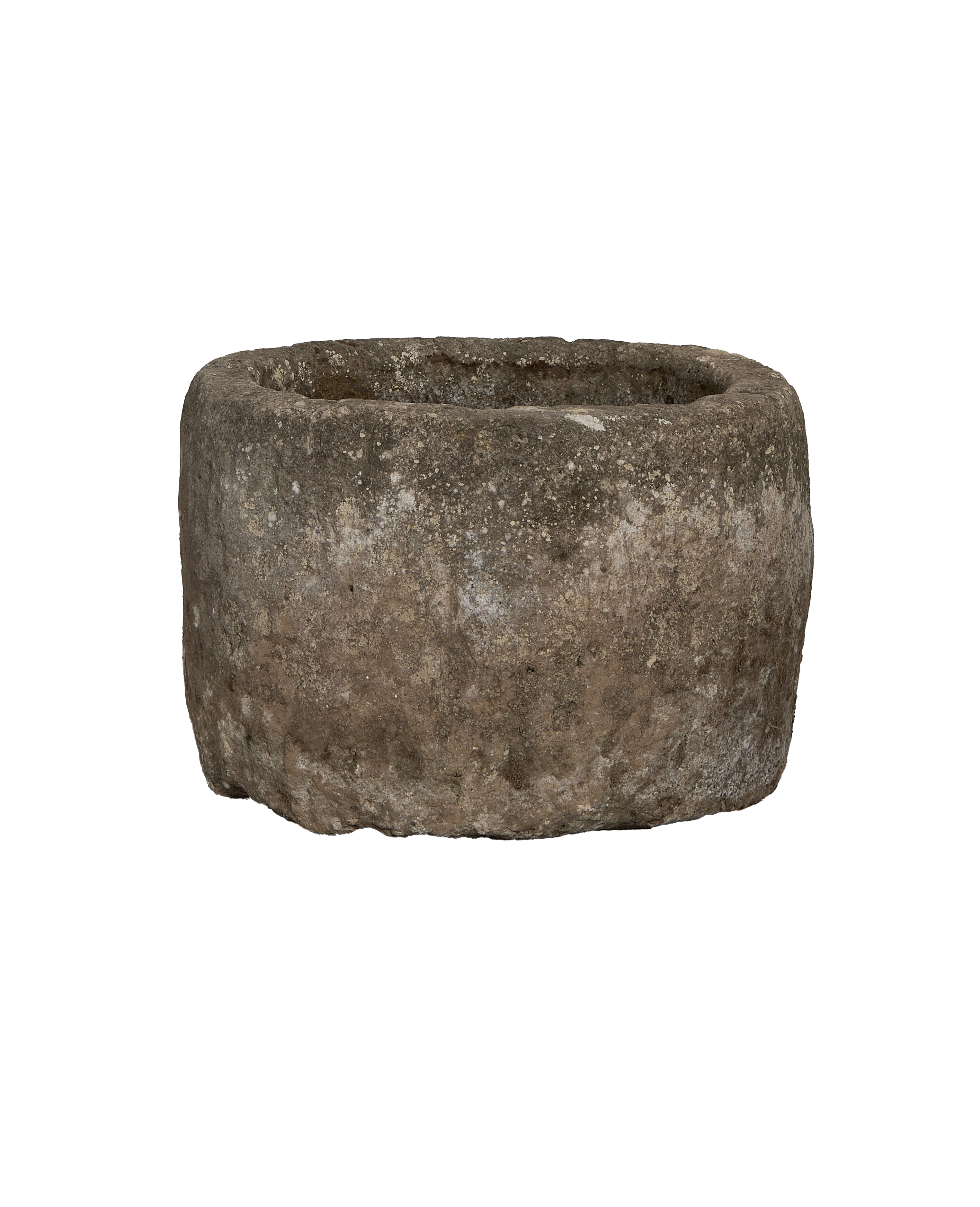Vintage round limestone trough