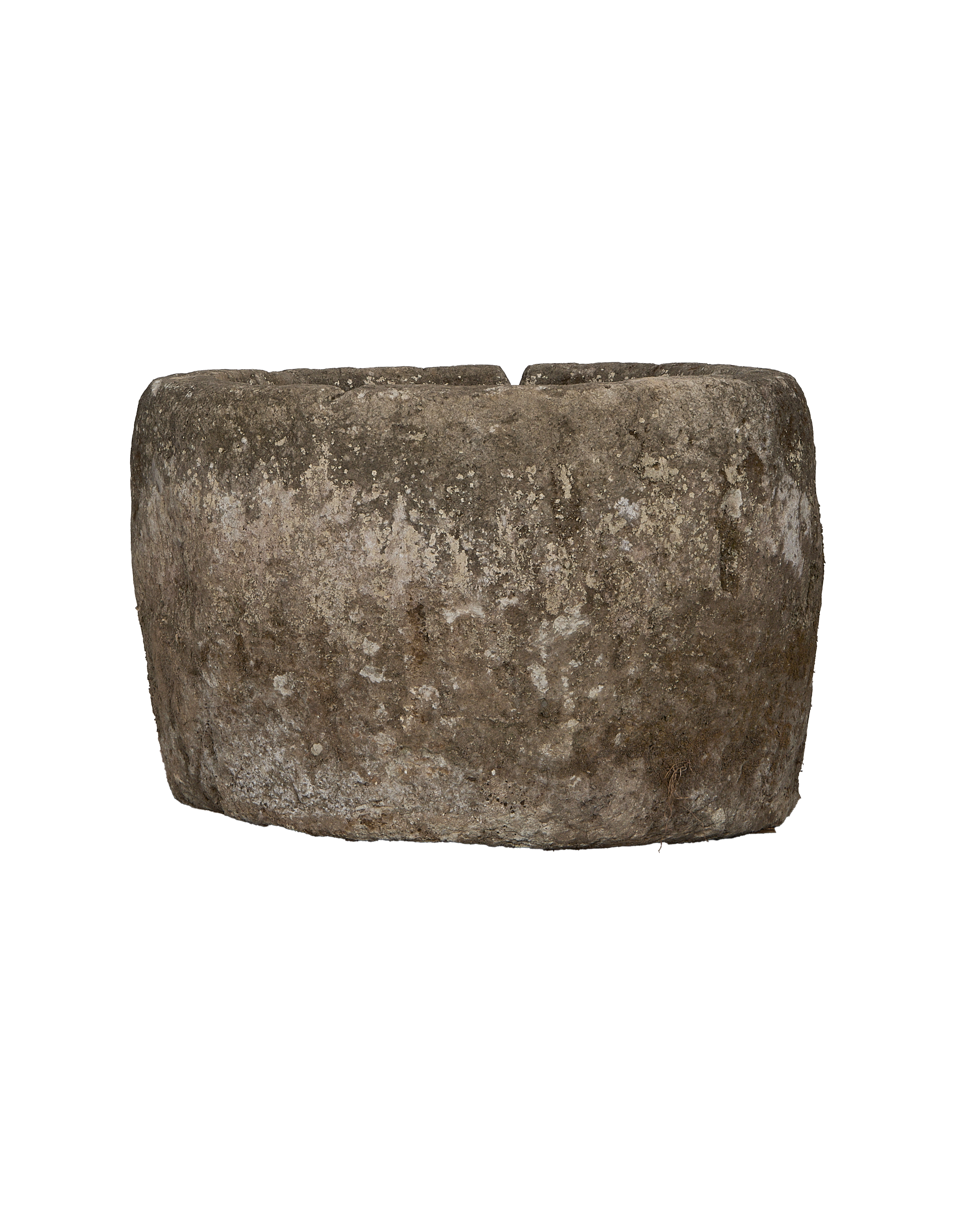 Vintage round limestone trough from Indonesia,