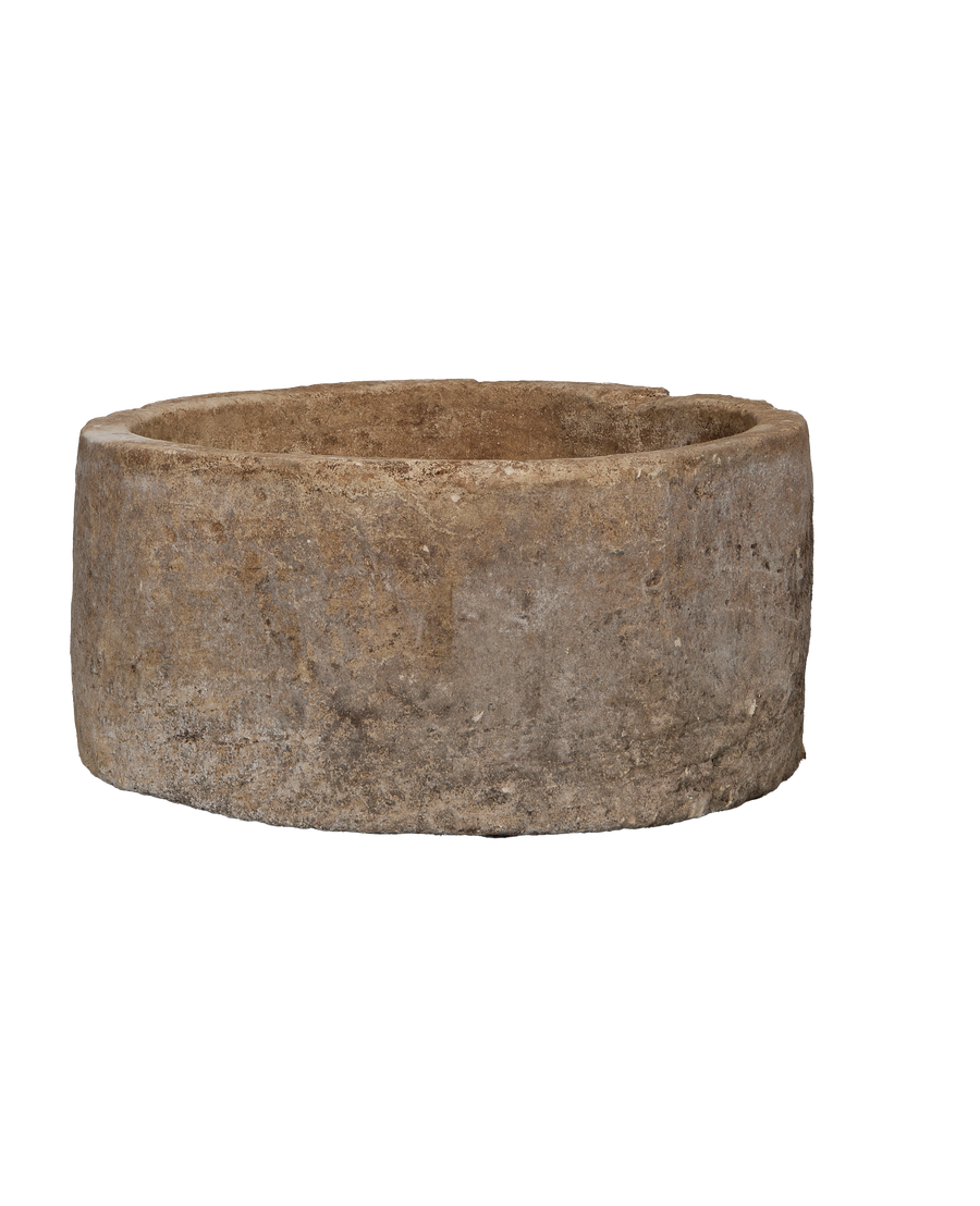 Vintage round limestone