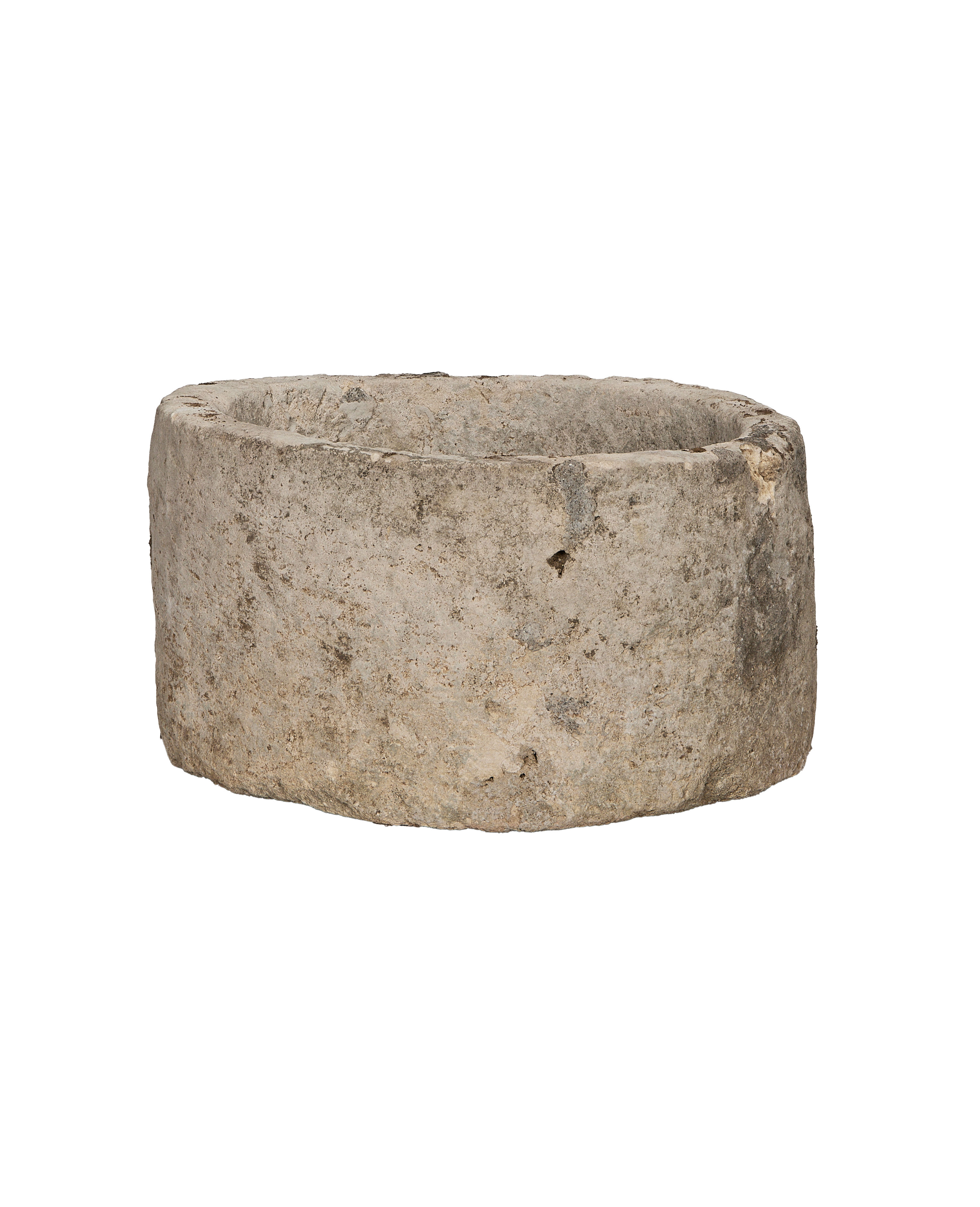 Limestone Trough - Round - oak - from Indonesia - vintage