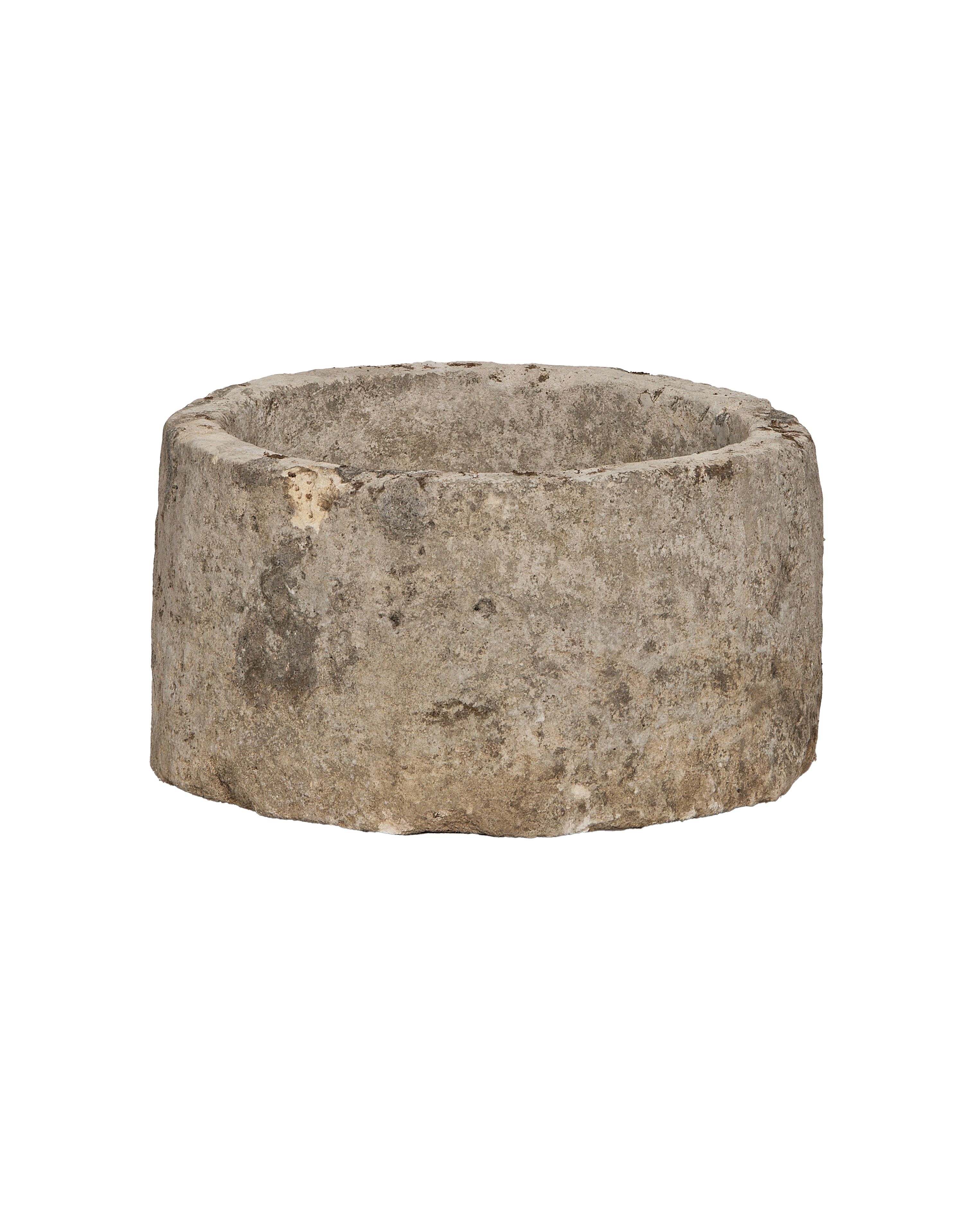 Vintage round Indonesian limestone