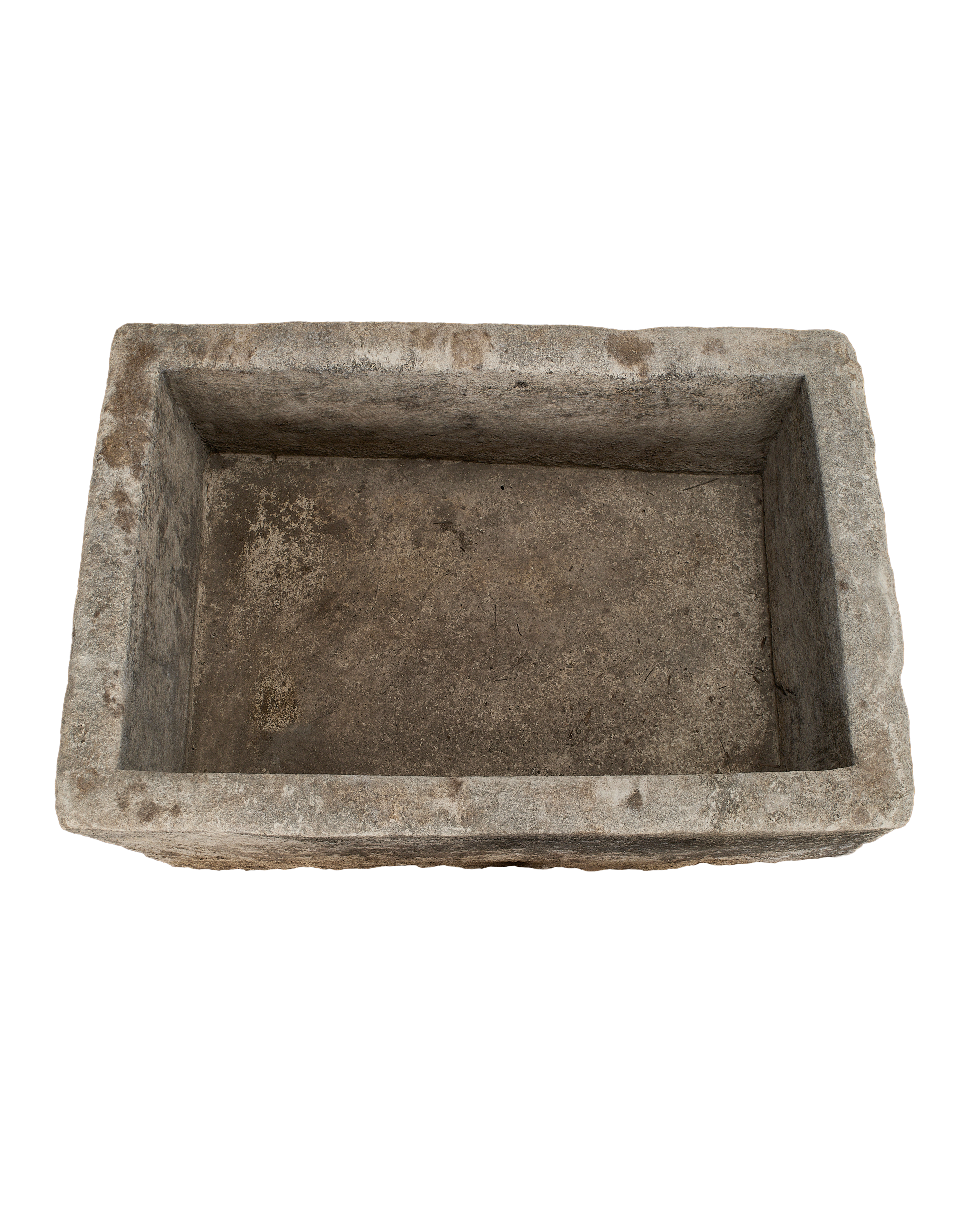 Limestone Trough - Rectangle side view