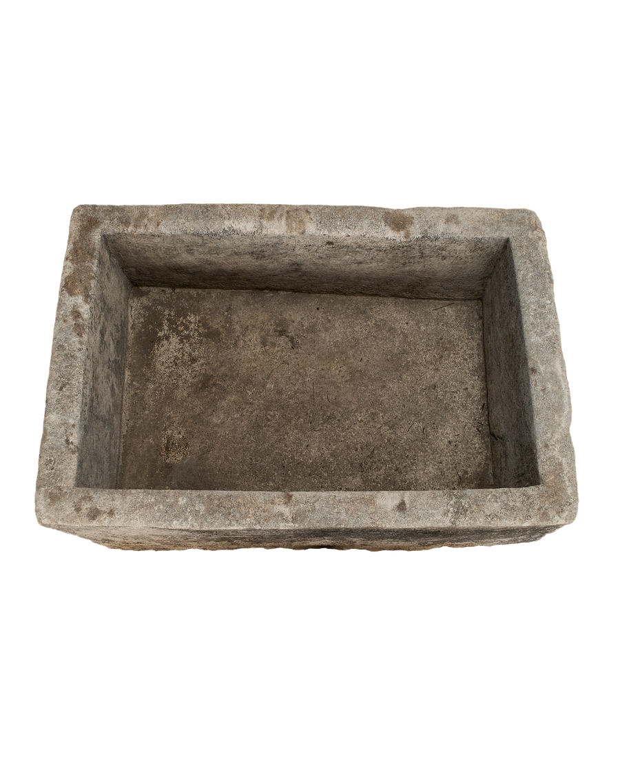 Limestone Trough - Rectangle side view