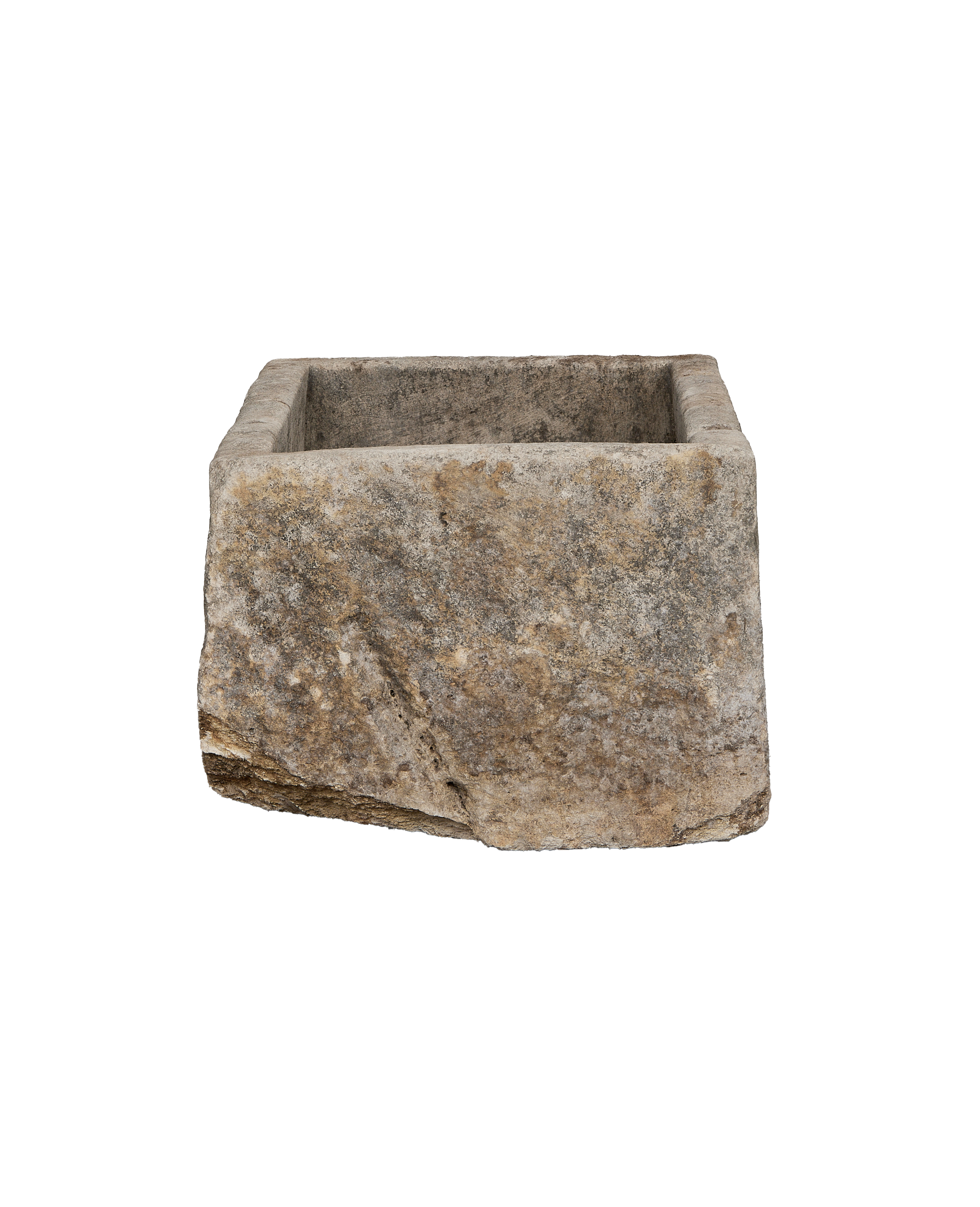 Limestone Trough - Rectangle close-up