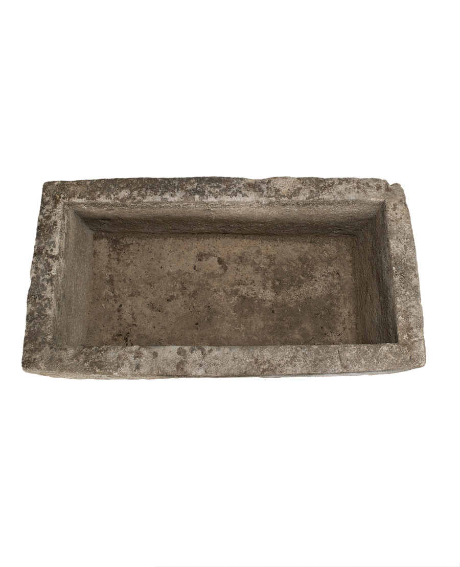 Vintage rectangular limestone