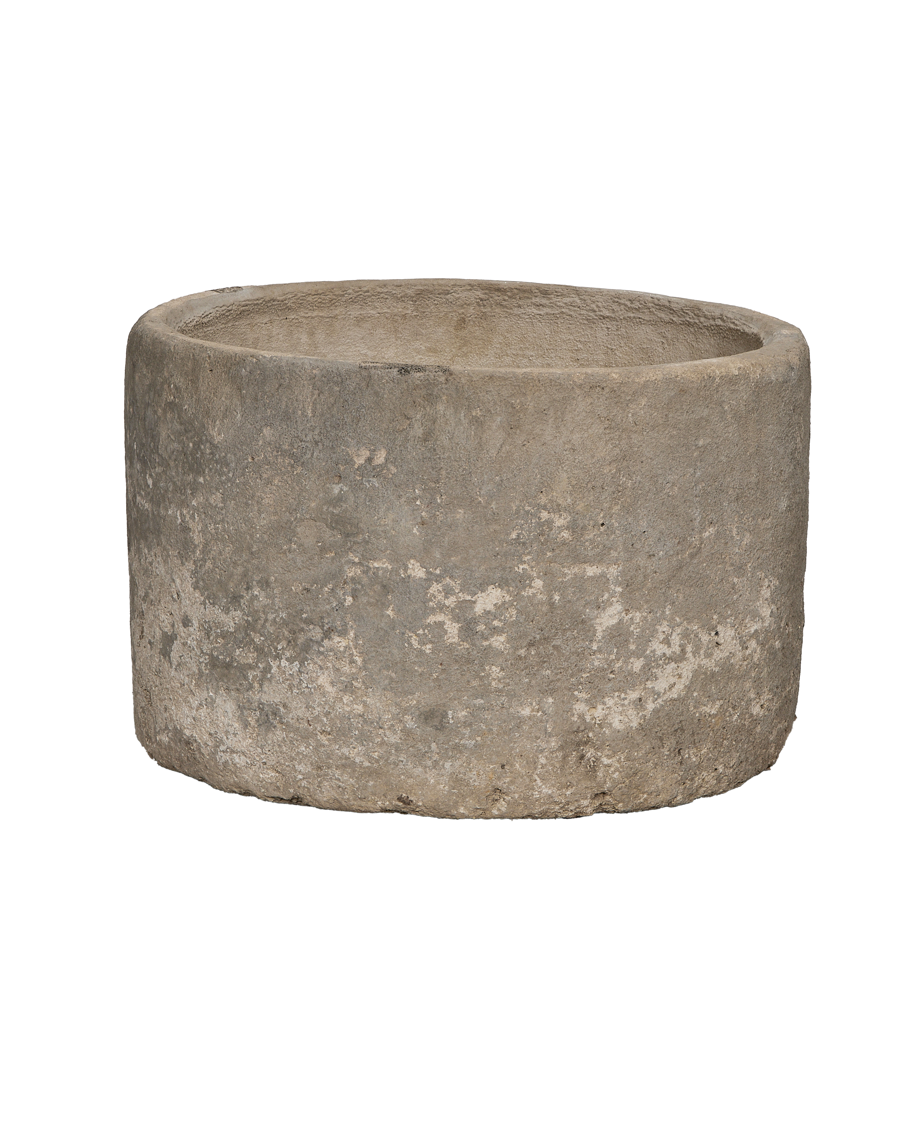 Vintage round limestone trough