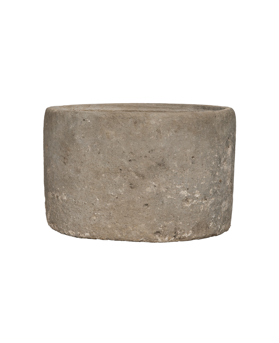 Vintage round Indonesian limestone