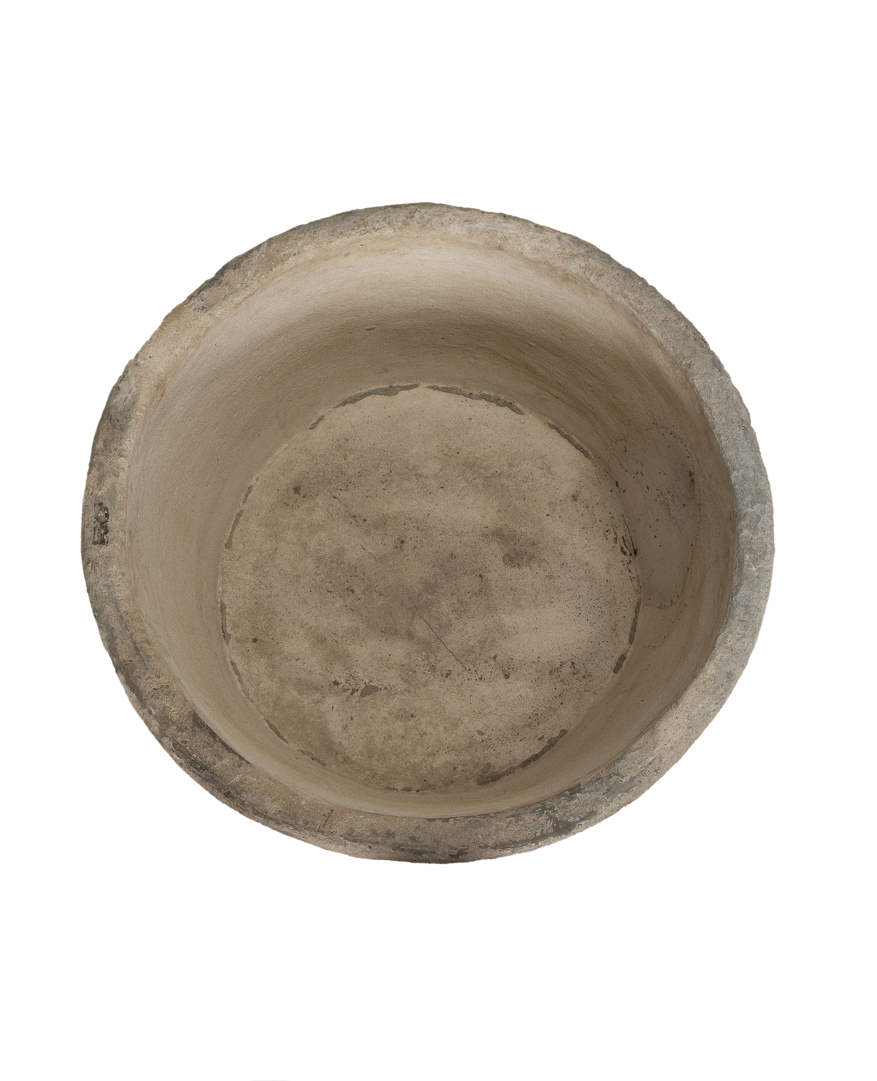 Vintage round limestone trough