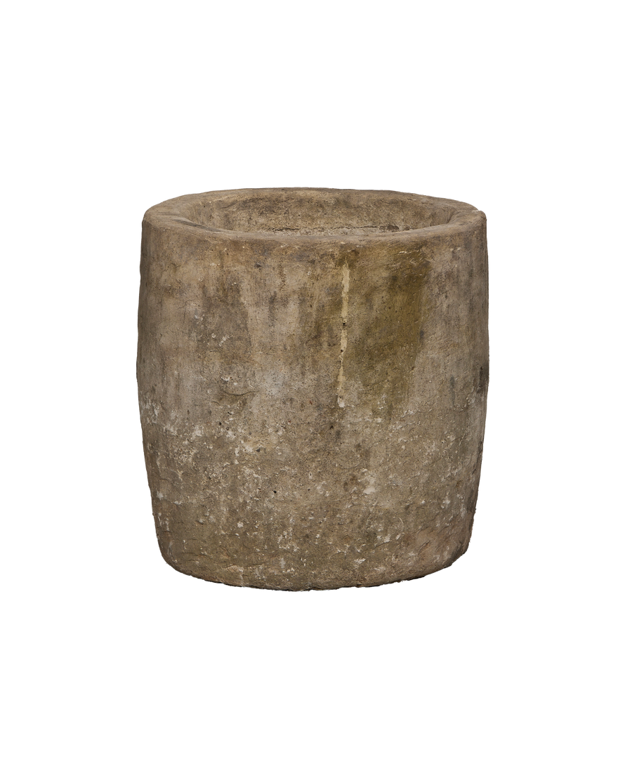 Vintage round limestone trough