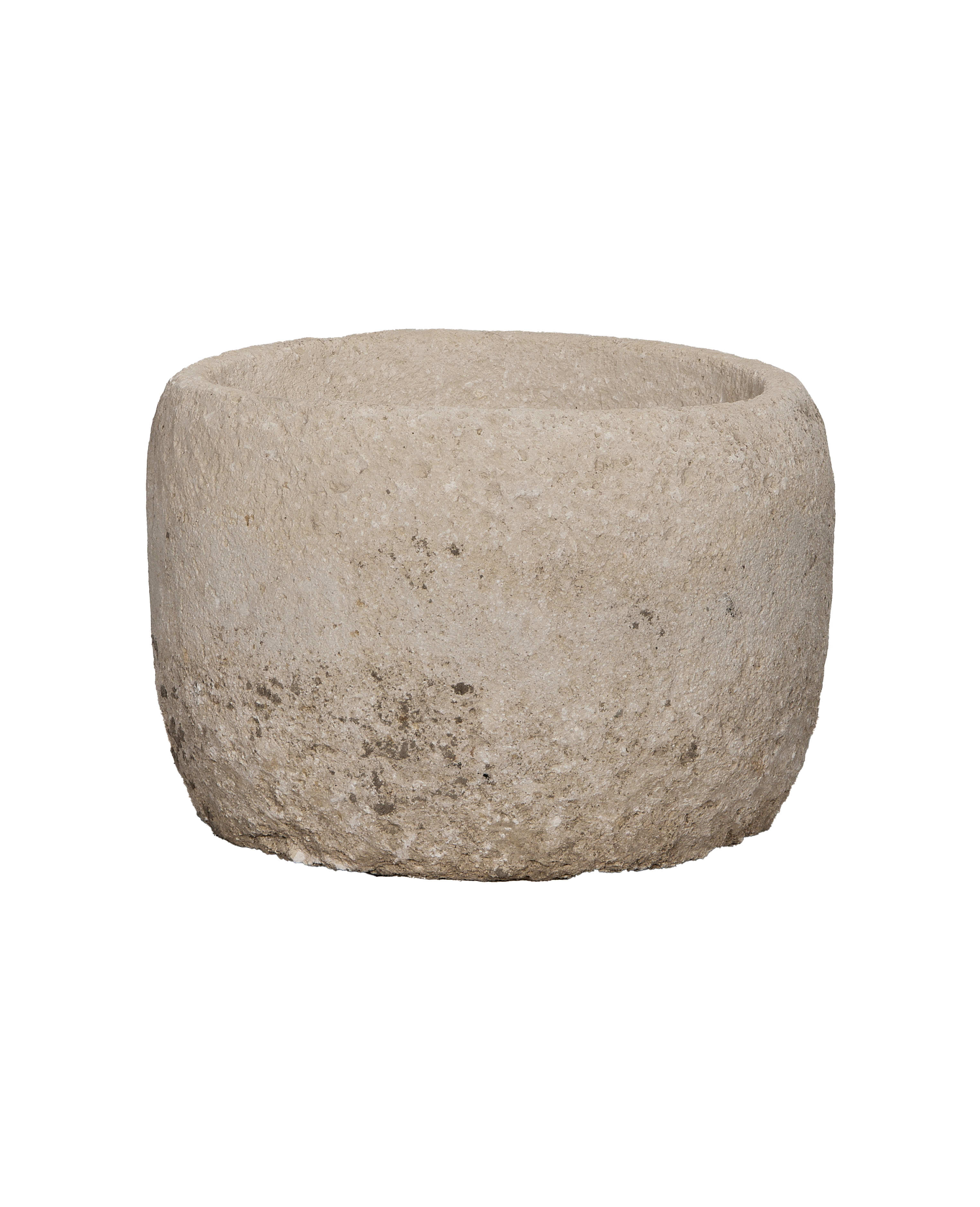 Vintage round limestone trough