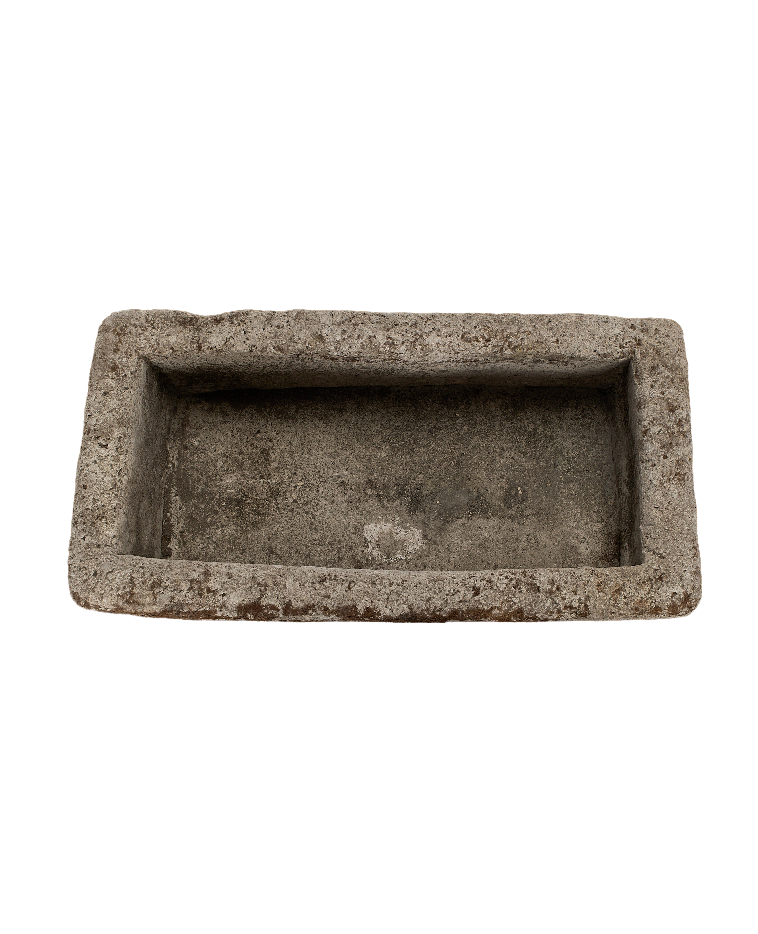 Limestone Trough - Rectangle side view