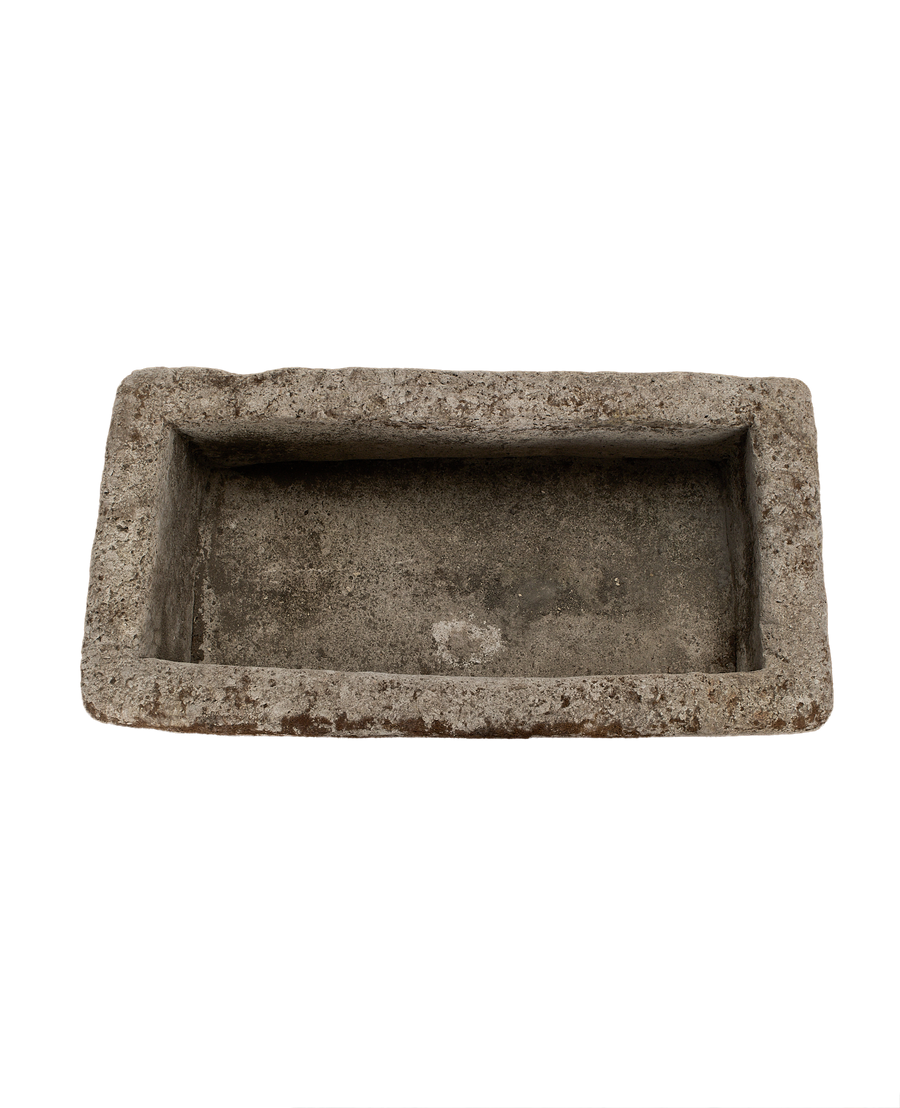 Limestone Trough - Rectangle side view