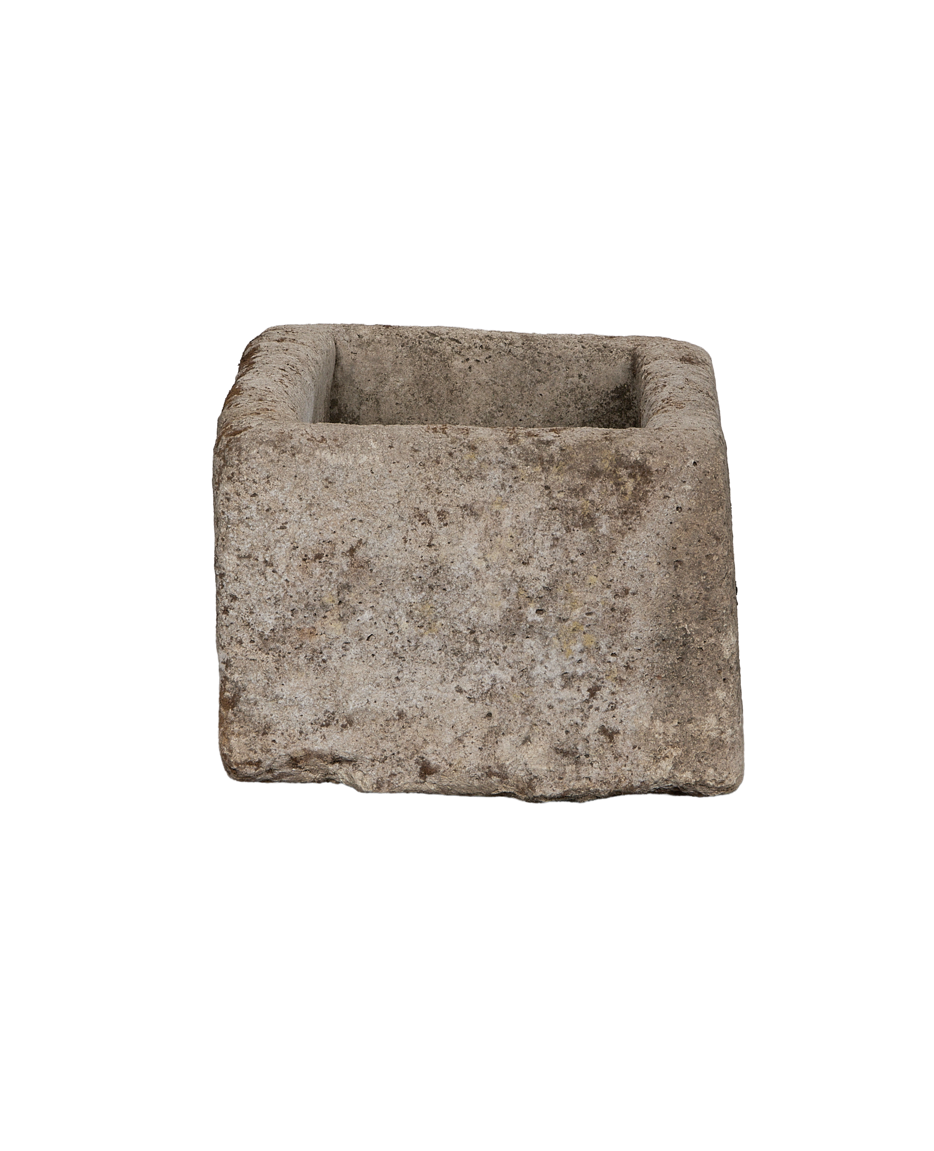 Vintage Indonesian rectangular limestone trough, showcasing weathered texture