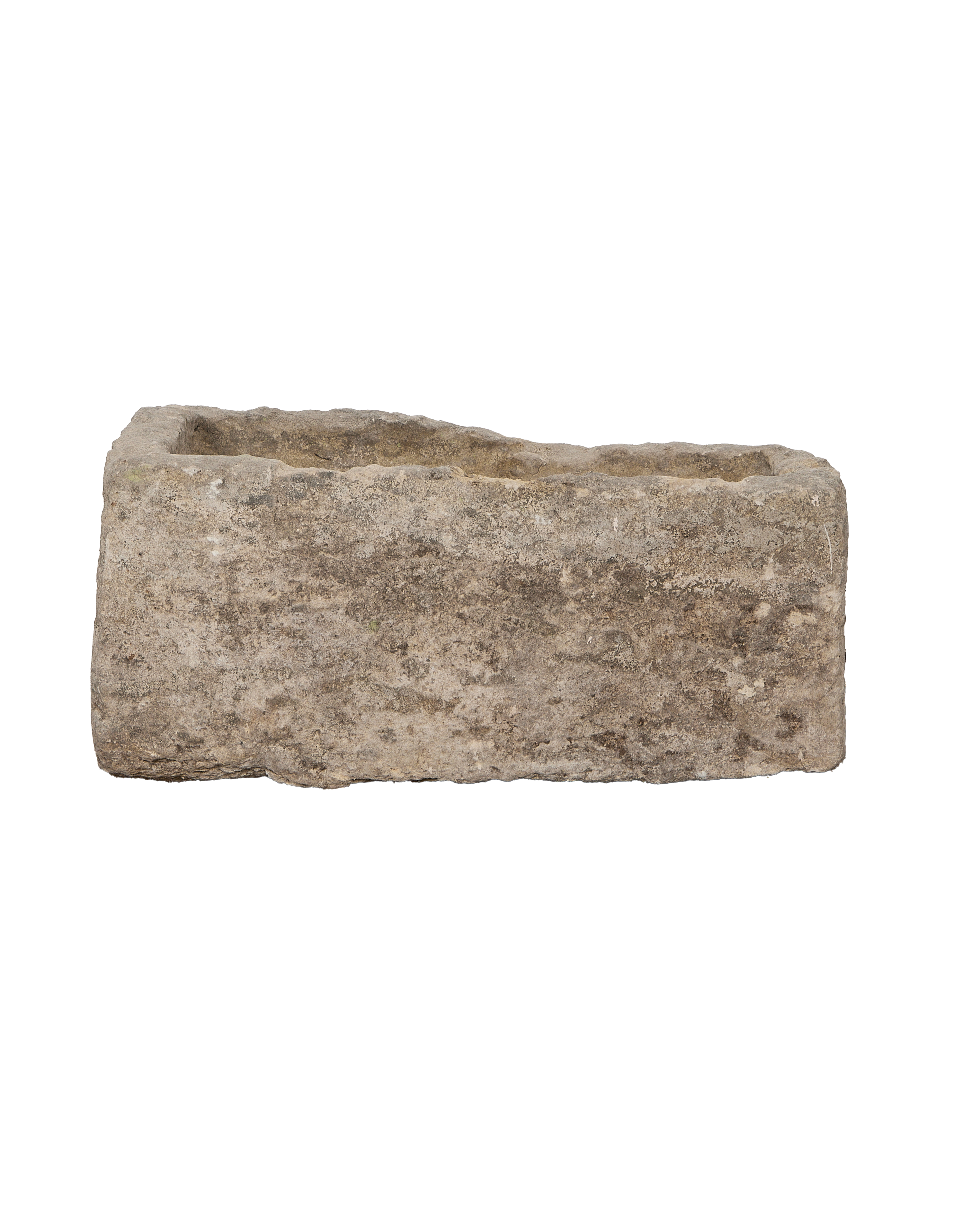 Vintage rectangular limestone trough