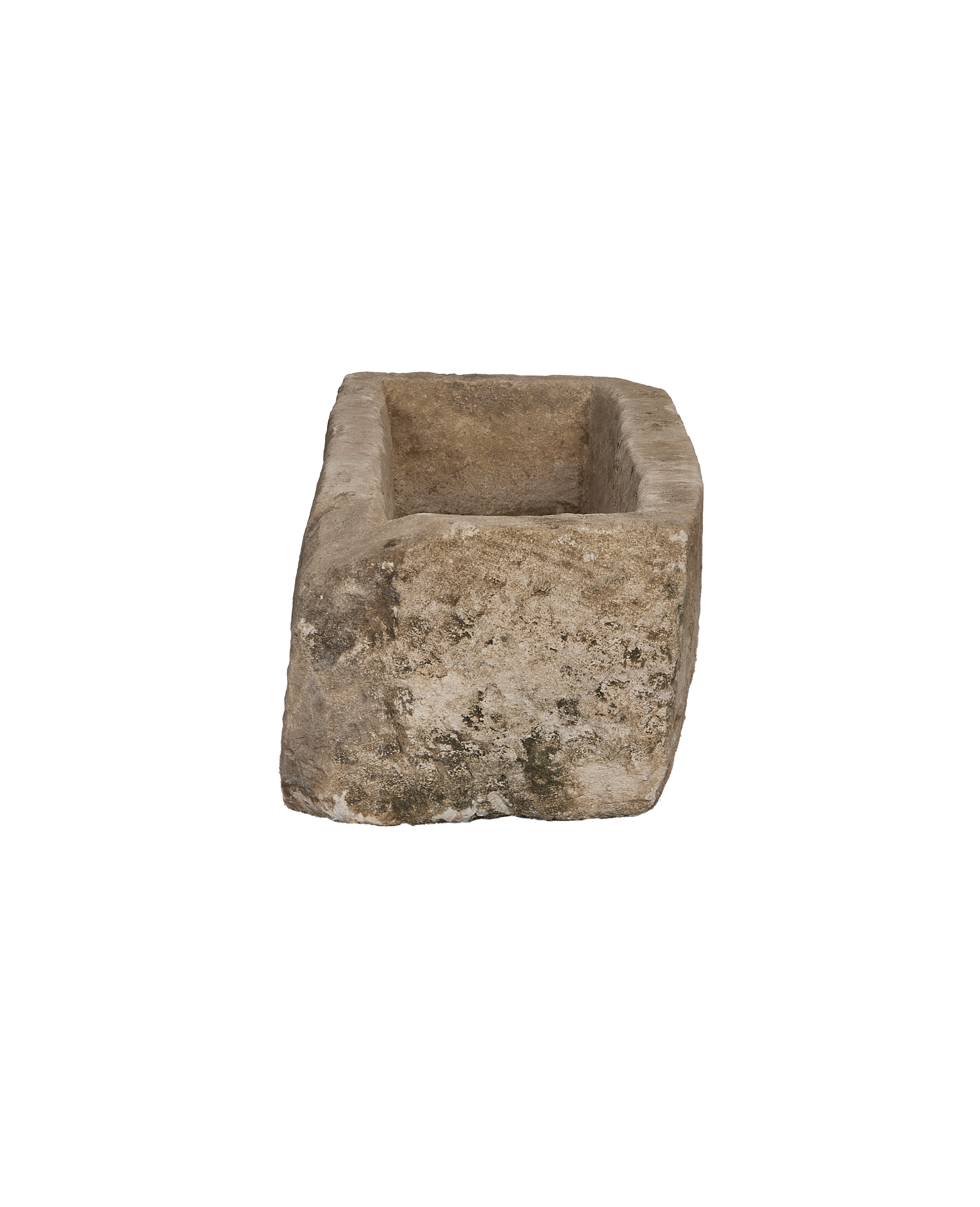 Limestone Trough - Rectangle close-up
