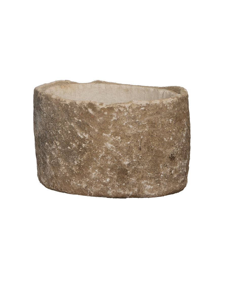 Vintage round Indonesian limestone