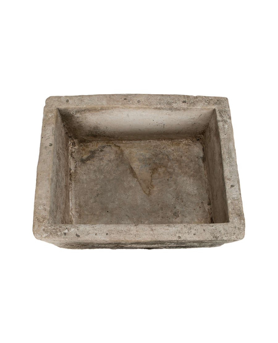 Vintage rectangular limestone