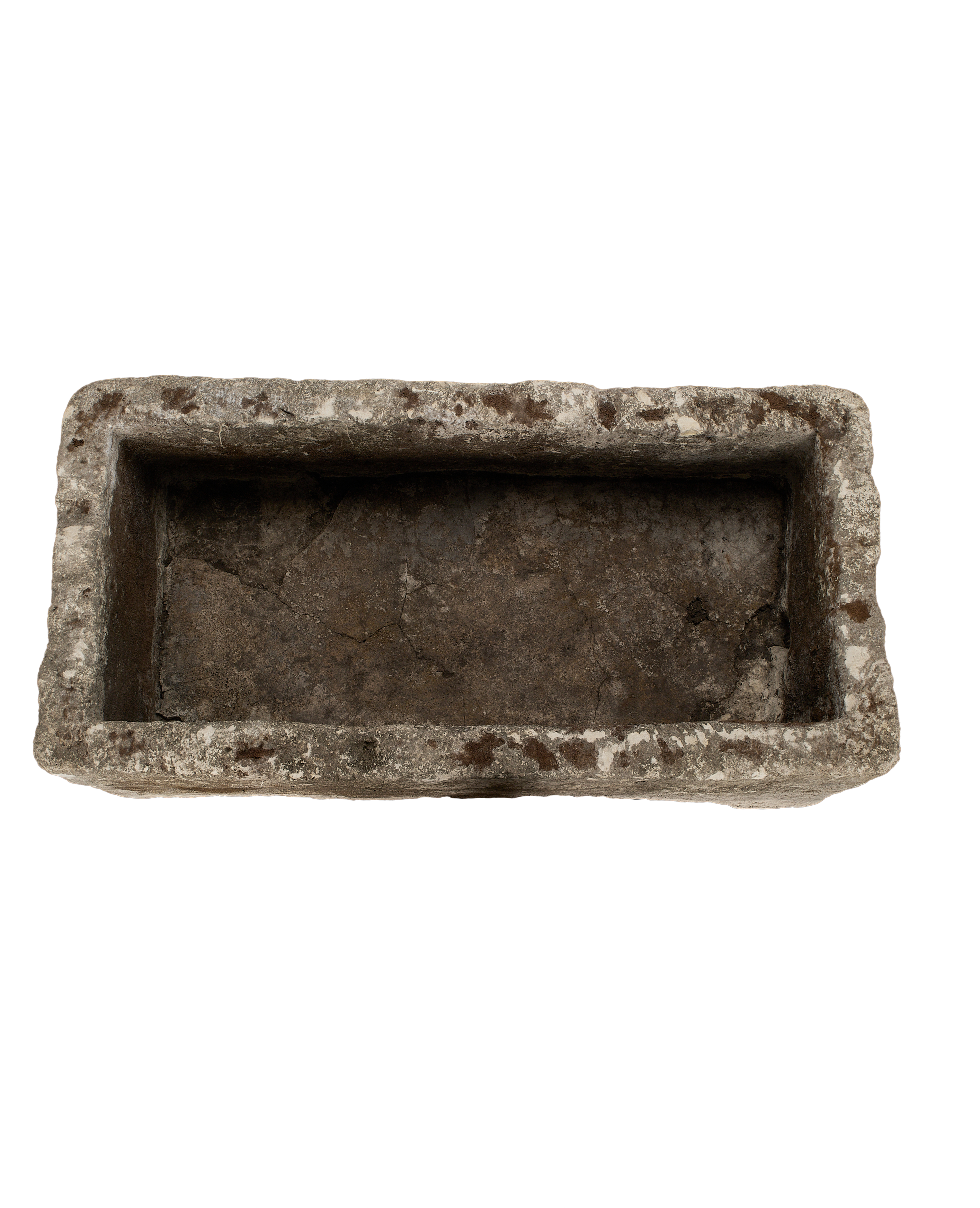 Limestone Trough - Rectangle side view