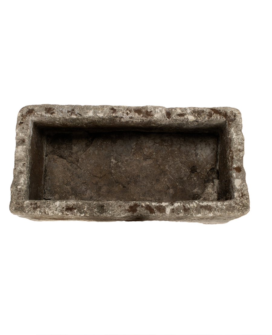Limestone Trough - Rectangle side view