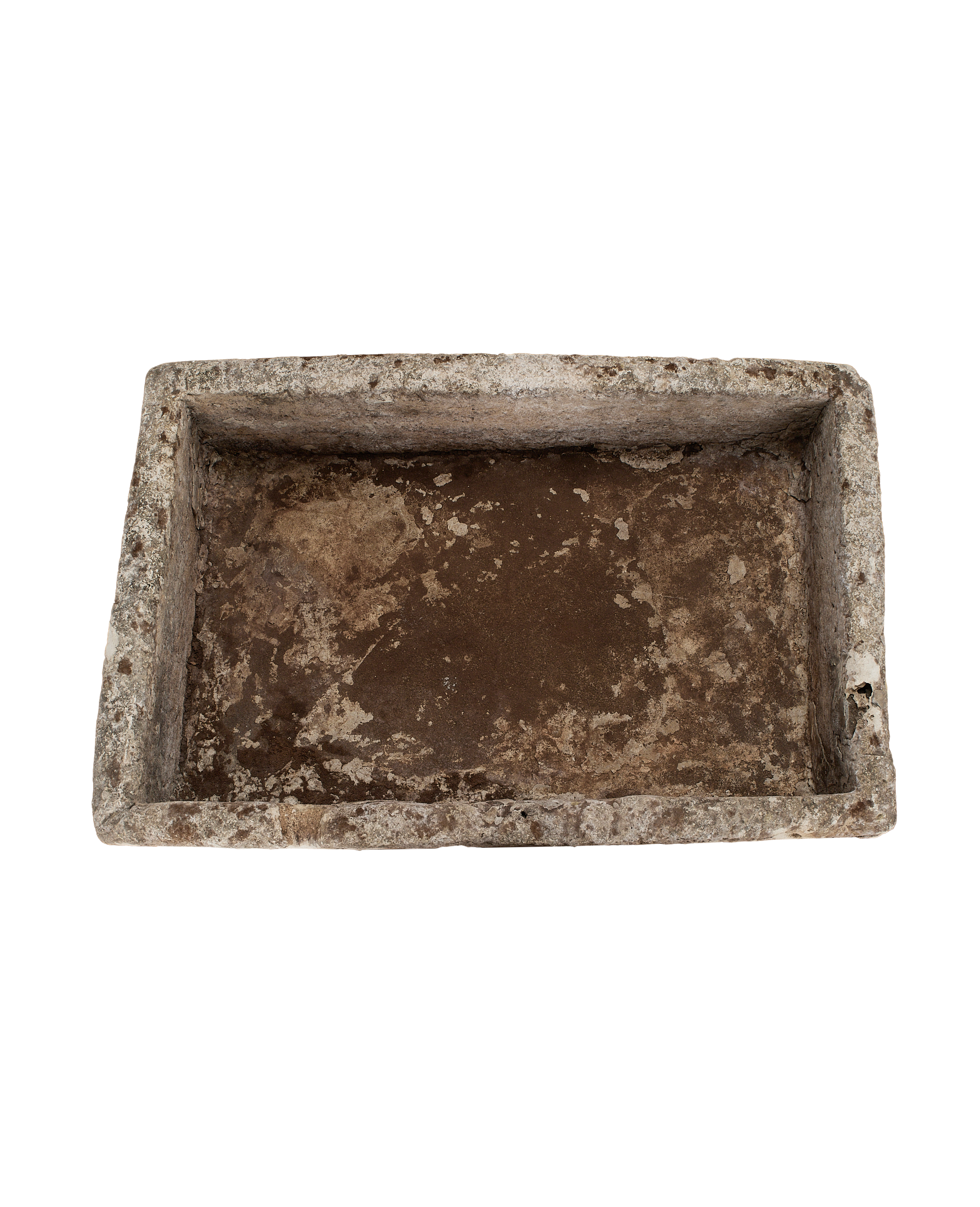 Limestone Trough - Rectangle side view