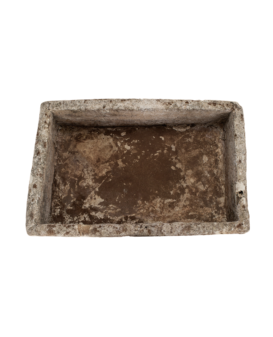 Limestone Trough - Rectangle side view