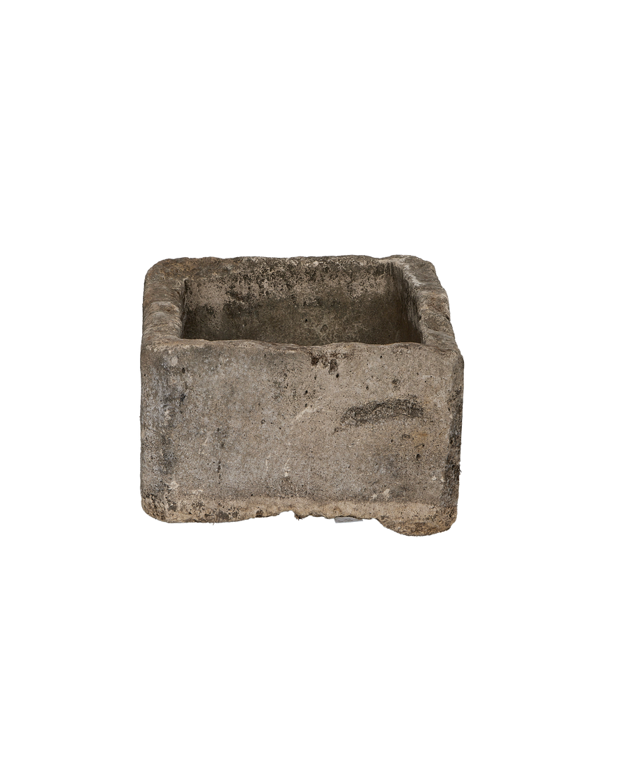 Limestone Trough - Rectangle close-up
