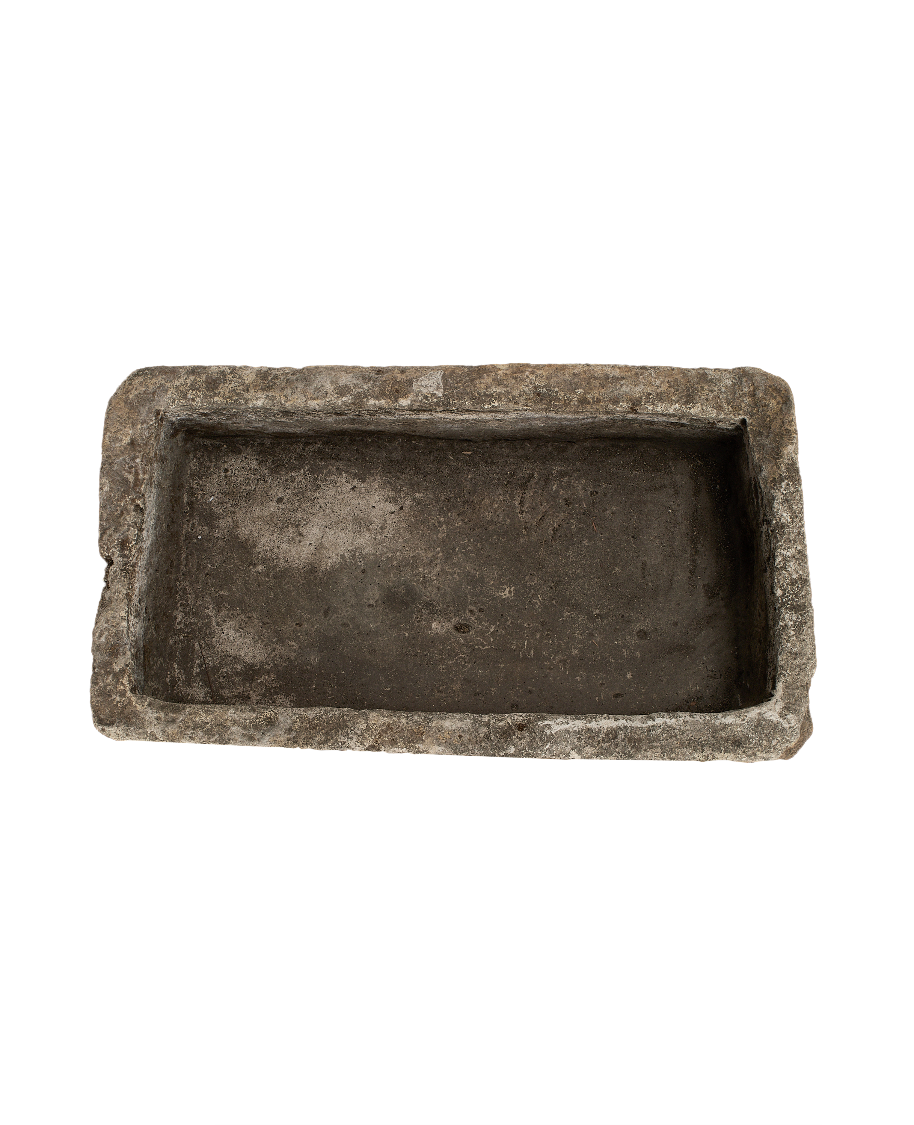 Limestone Trough - Rectangle side view