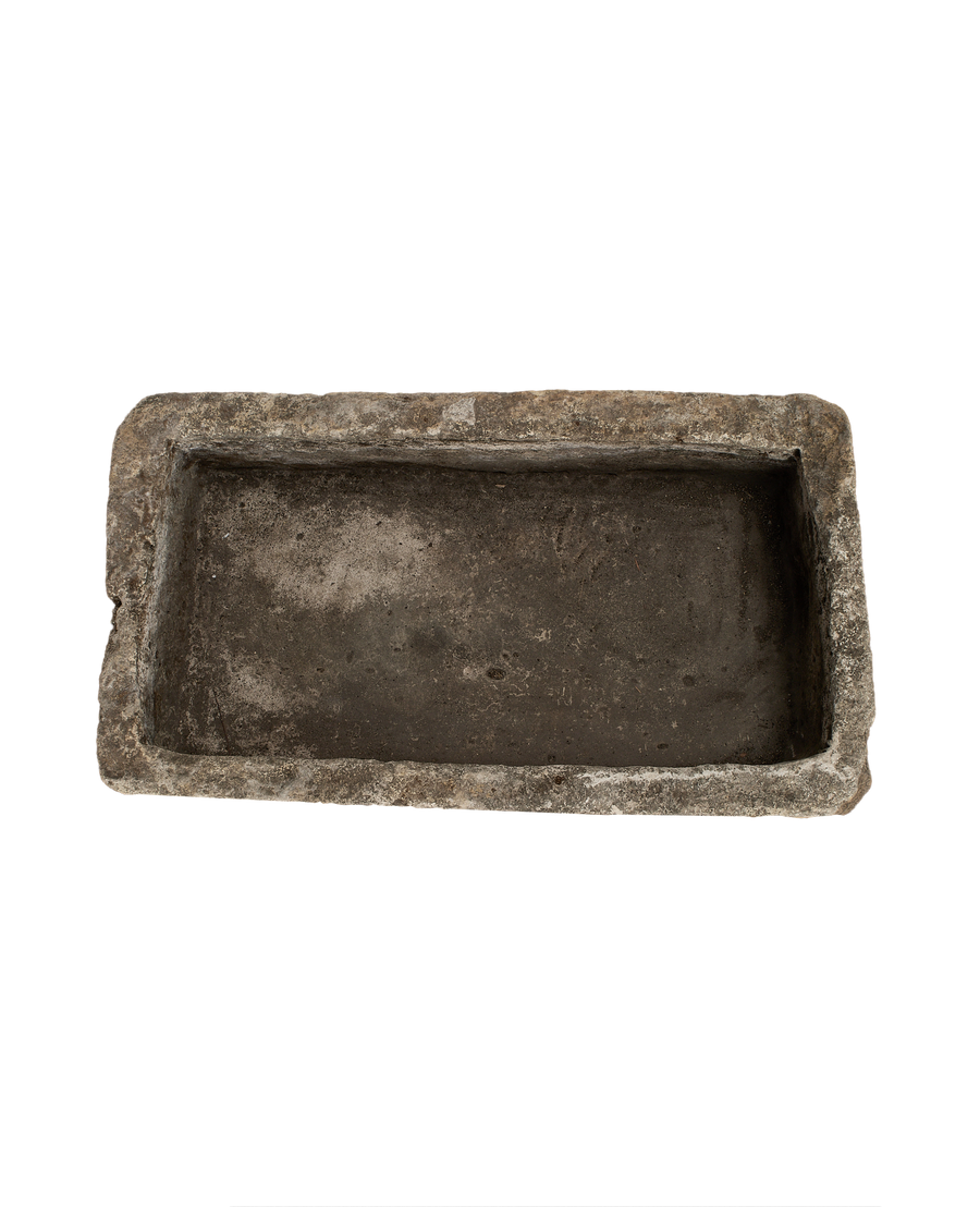 Limestone Trough - Rectangle side view