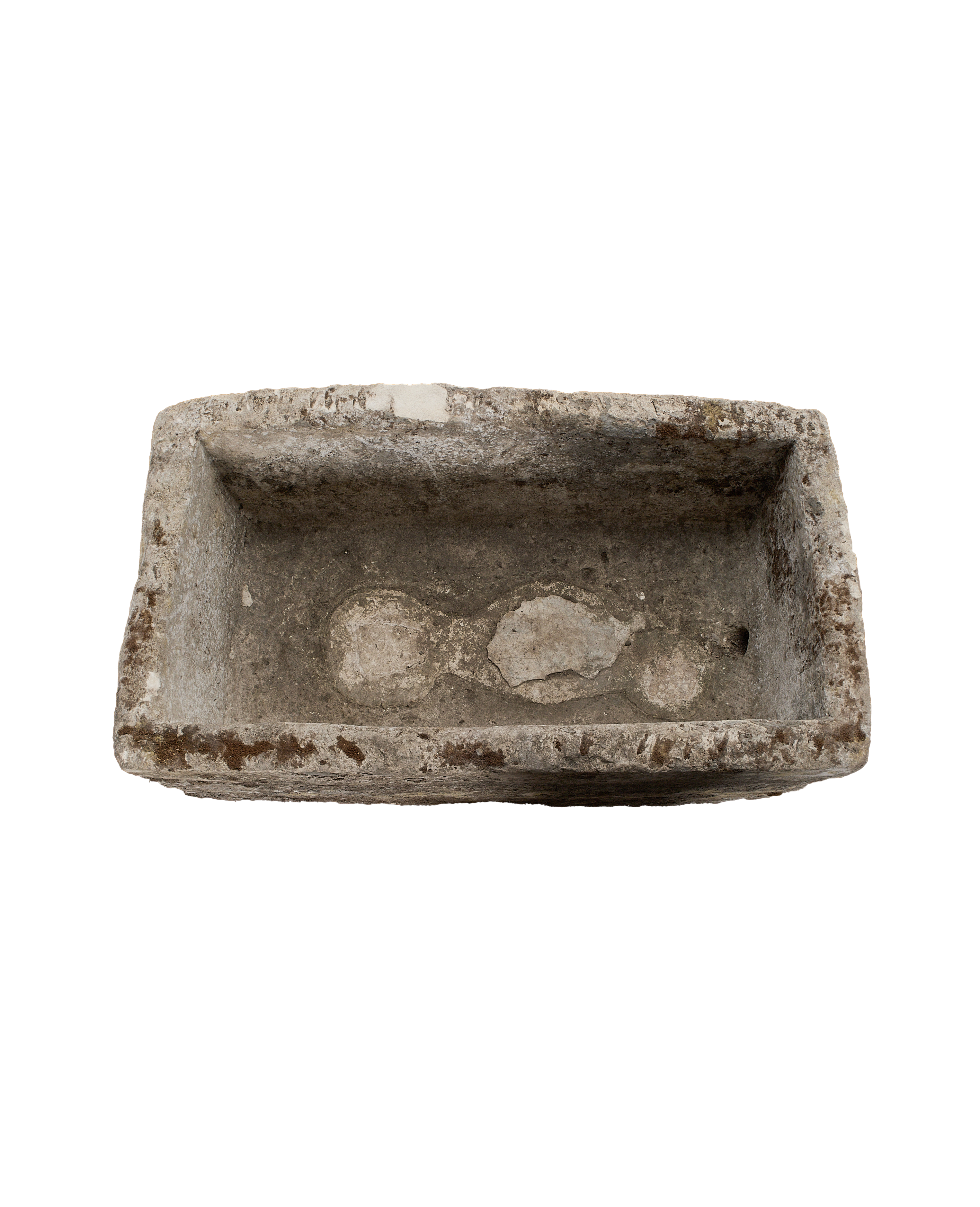 Limestone Trough - Rectangle side view