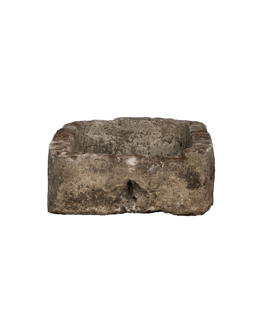 Limestone Trough - Rectangle detail view