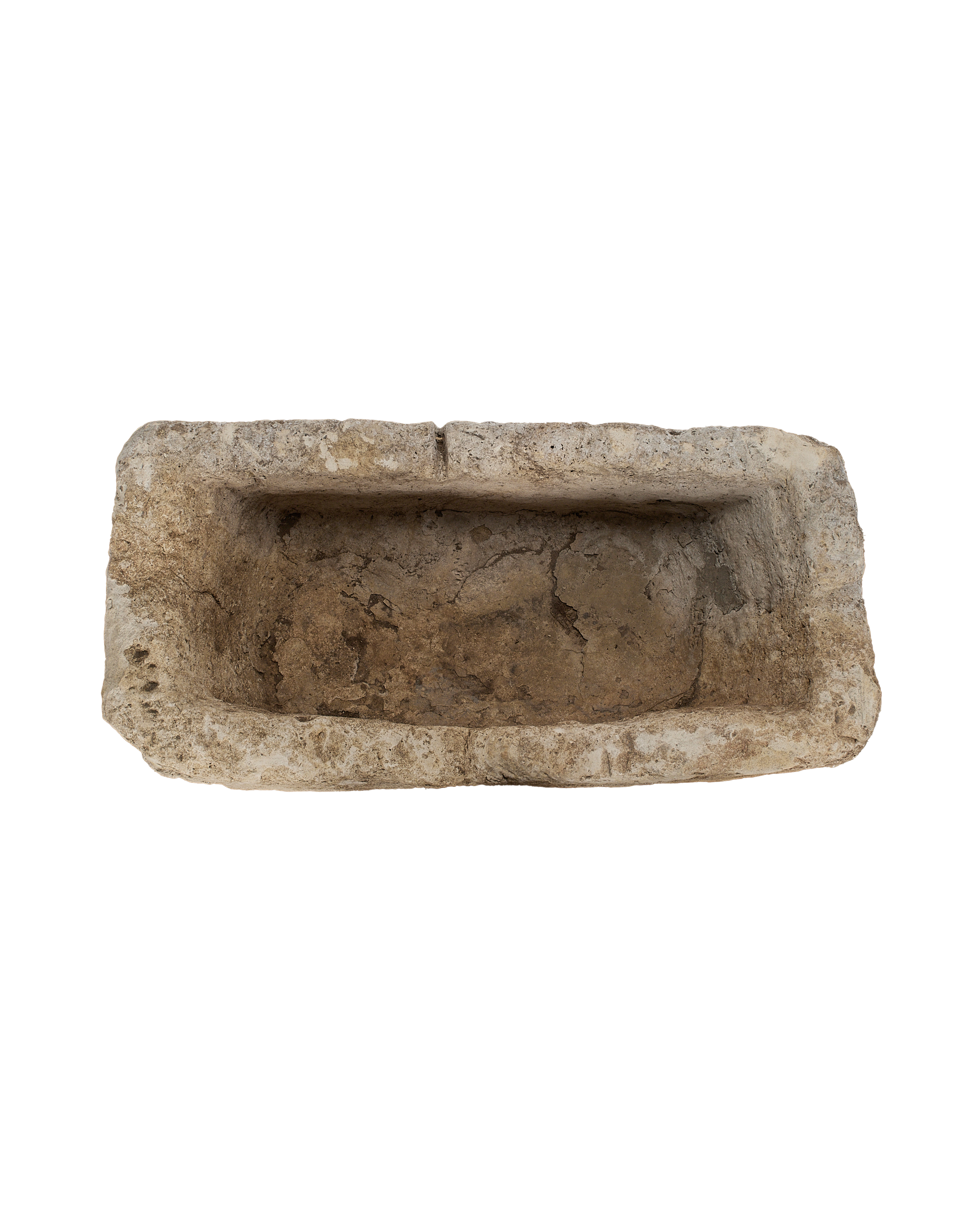 Limestone Trough - Rectangle side view