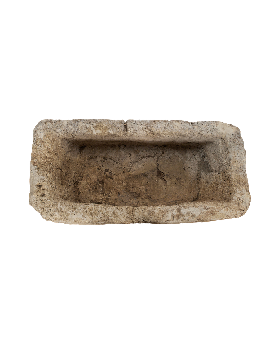 Limestone Trough - Rectangle side view