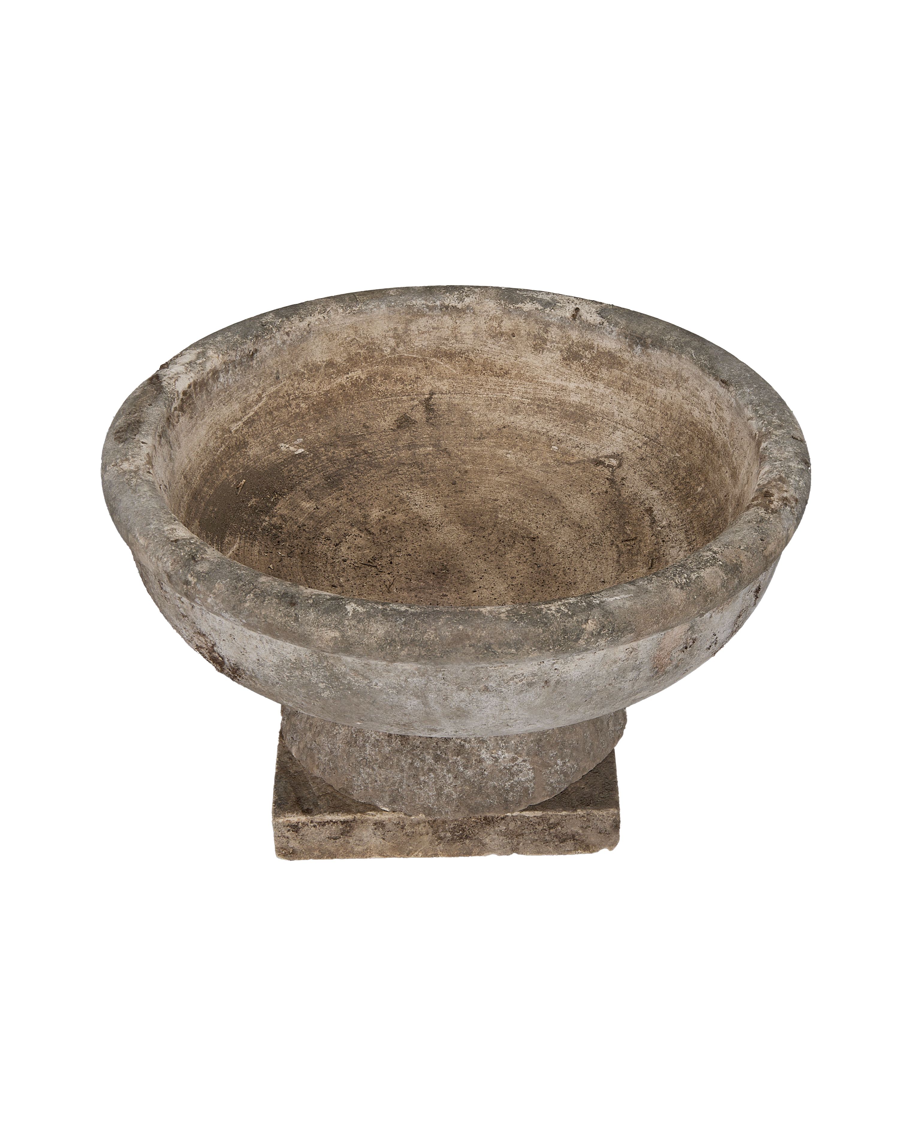 Limestone Bird Bath back view