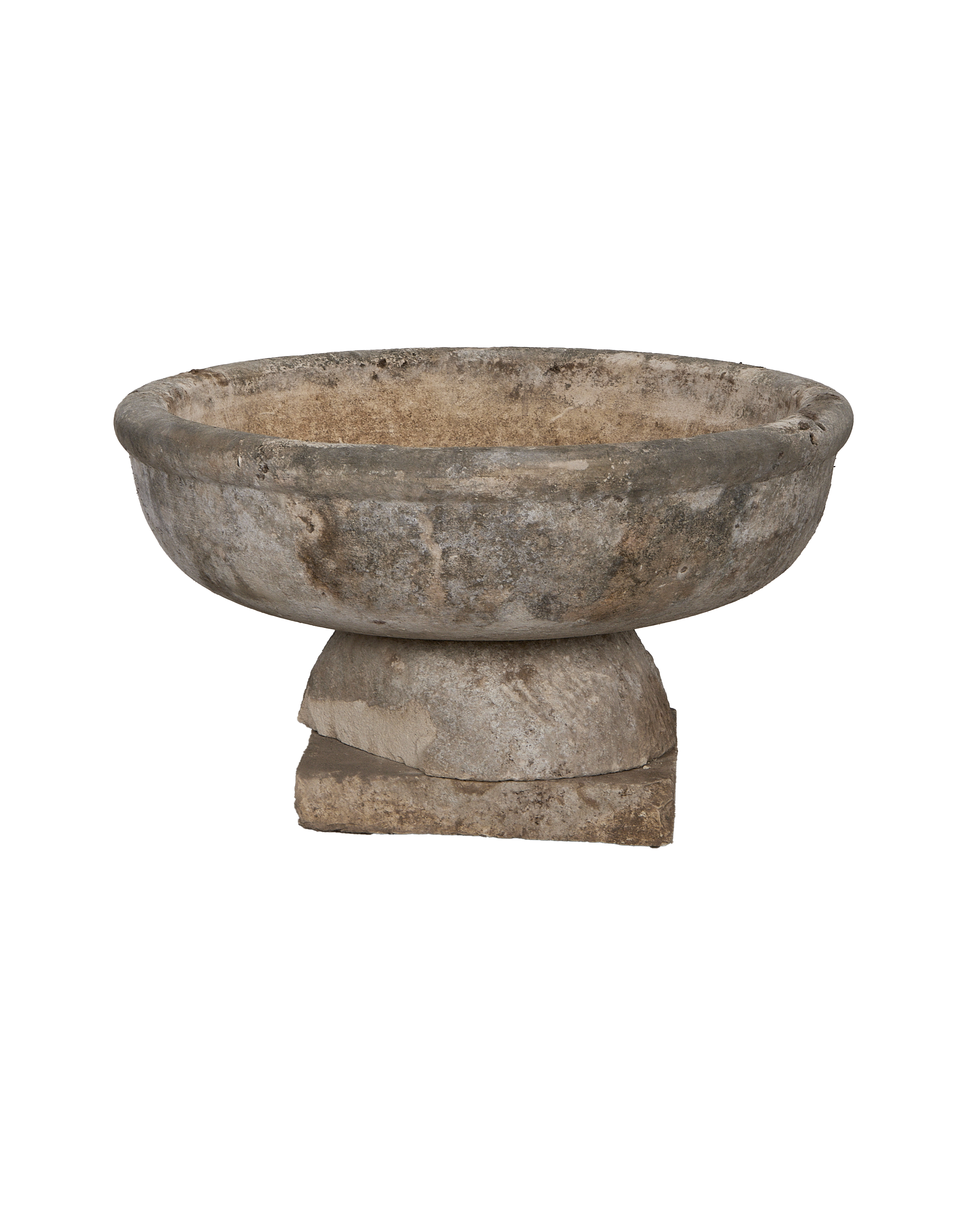 Limestone Bird Bath alternate angle