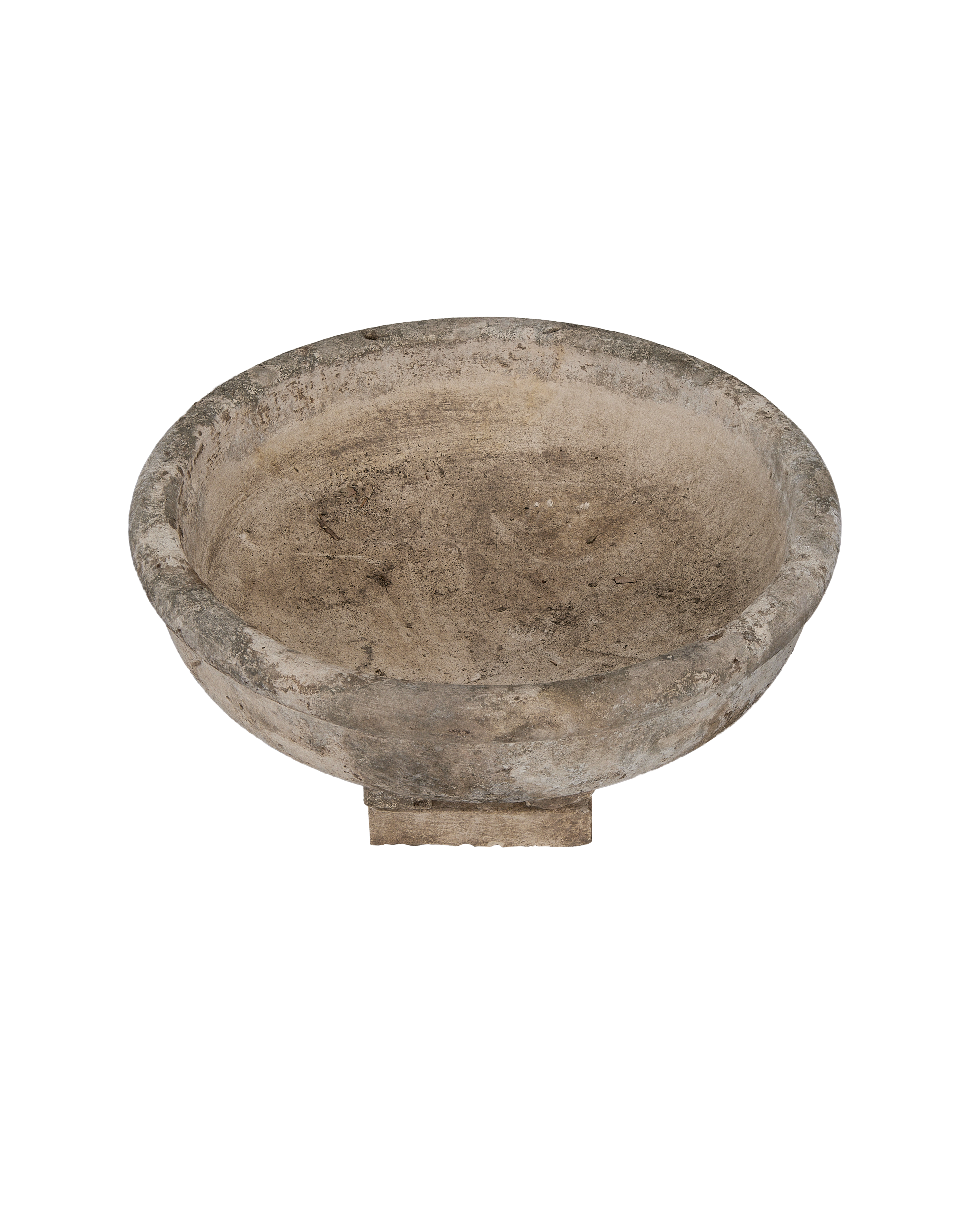 Limestone Bird Bath back view