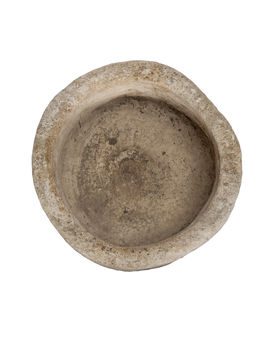 Limestone Trough - Round side view