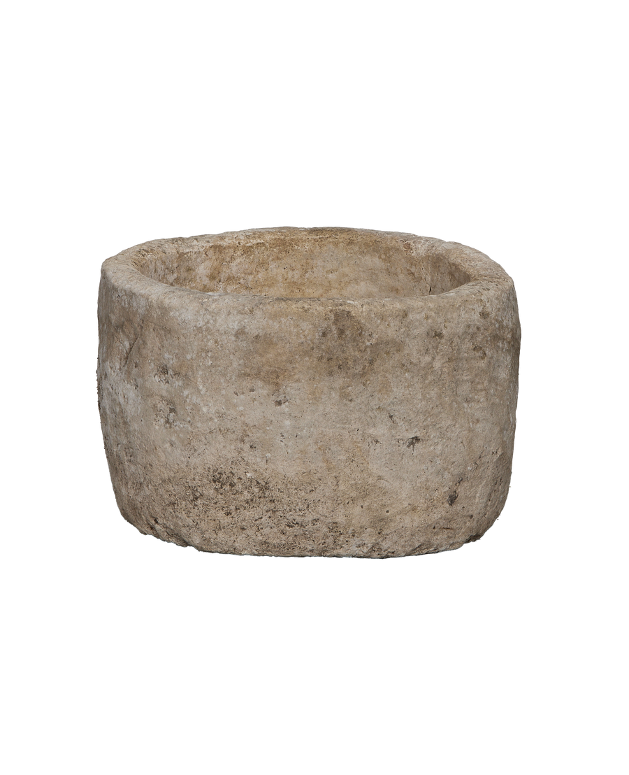 Limestone Trough - Round close-up