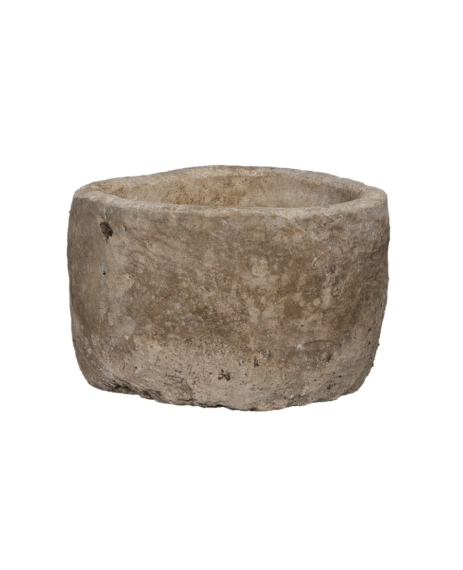 Limestone Trough - Round detail view