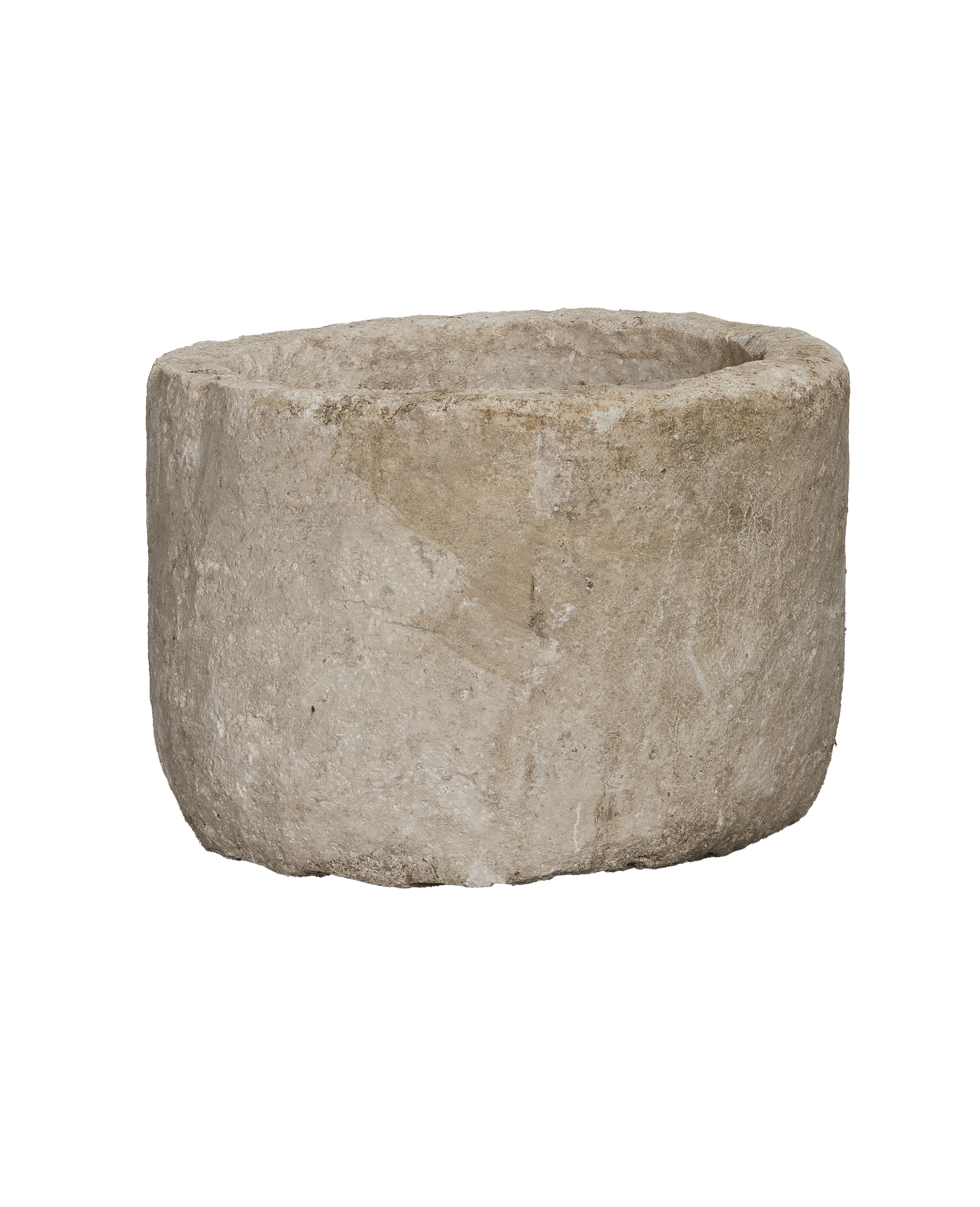 Vintage round limestone trough