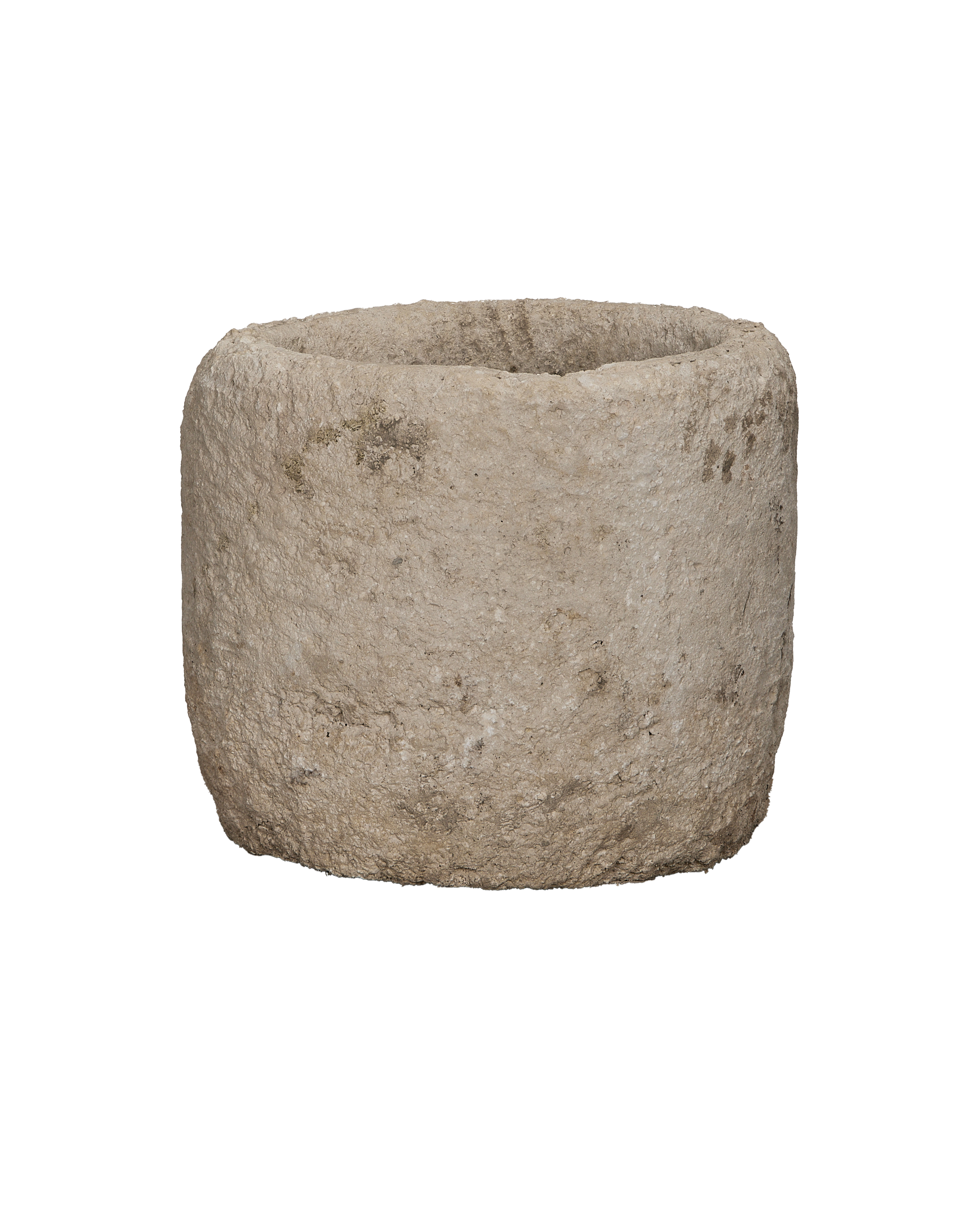 Vintage round limestone trough