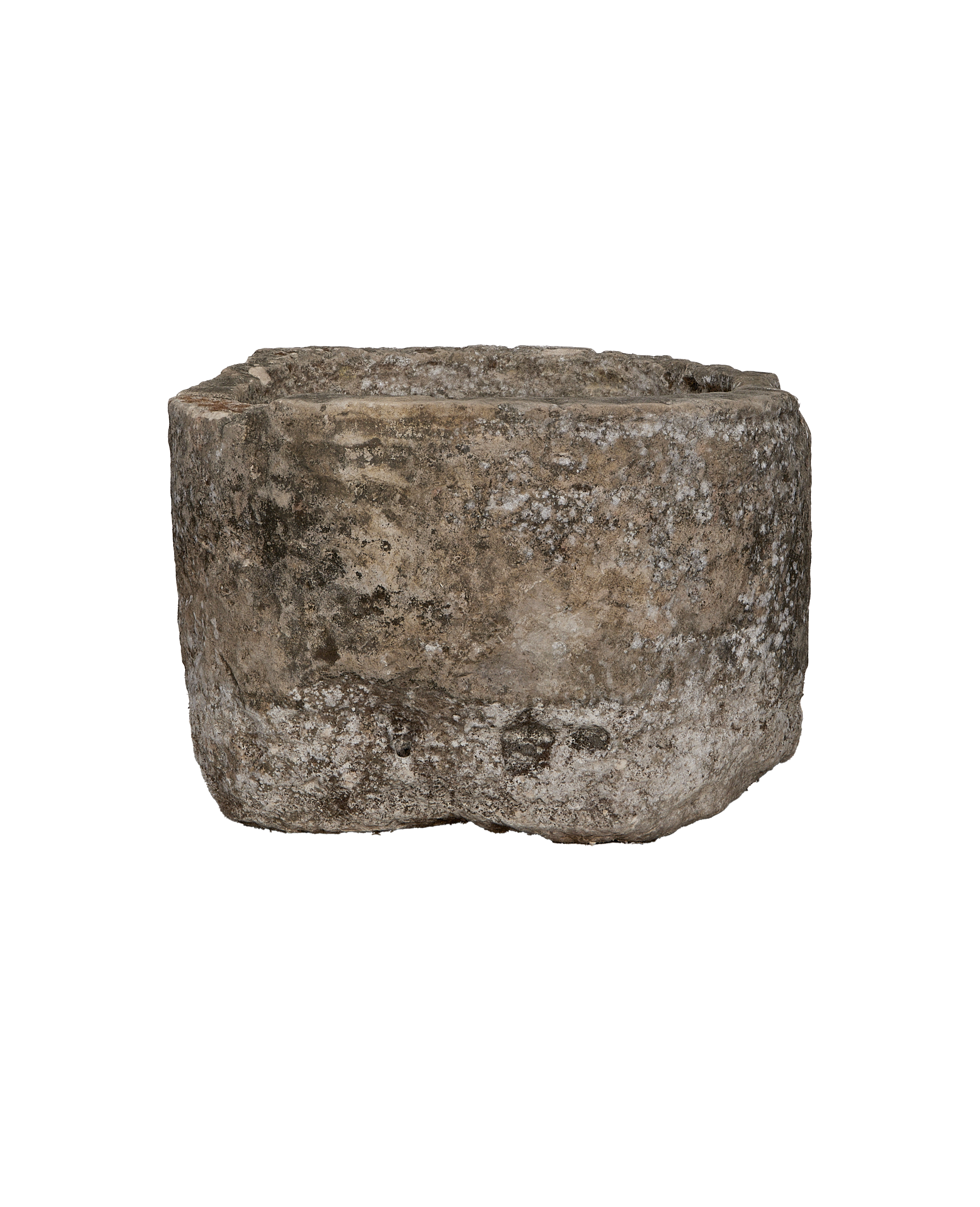 Vintage round limestone trough,