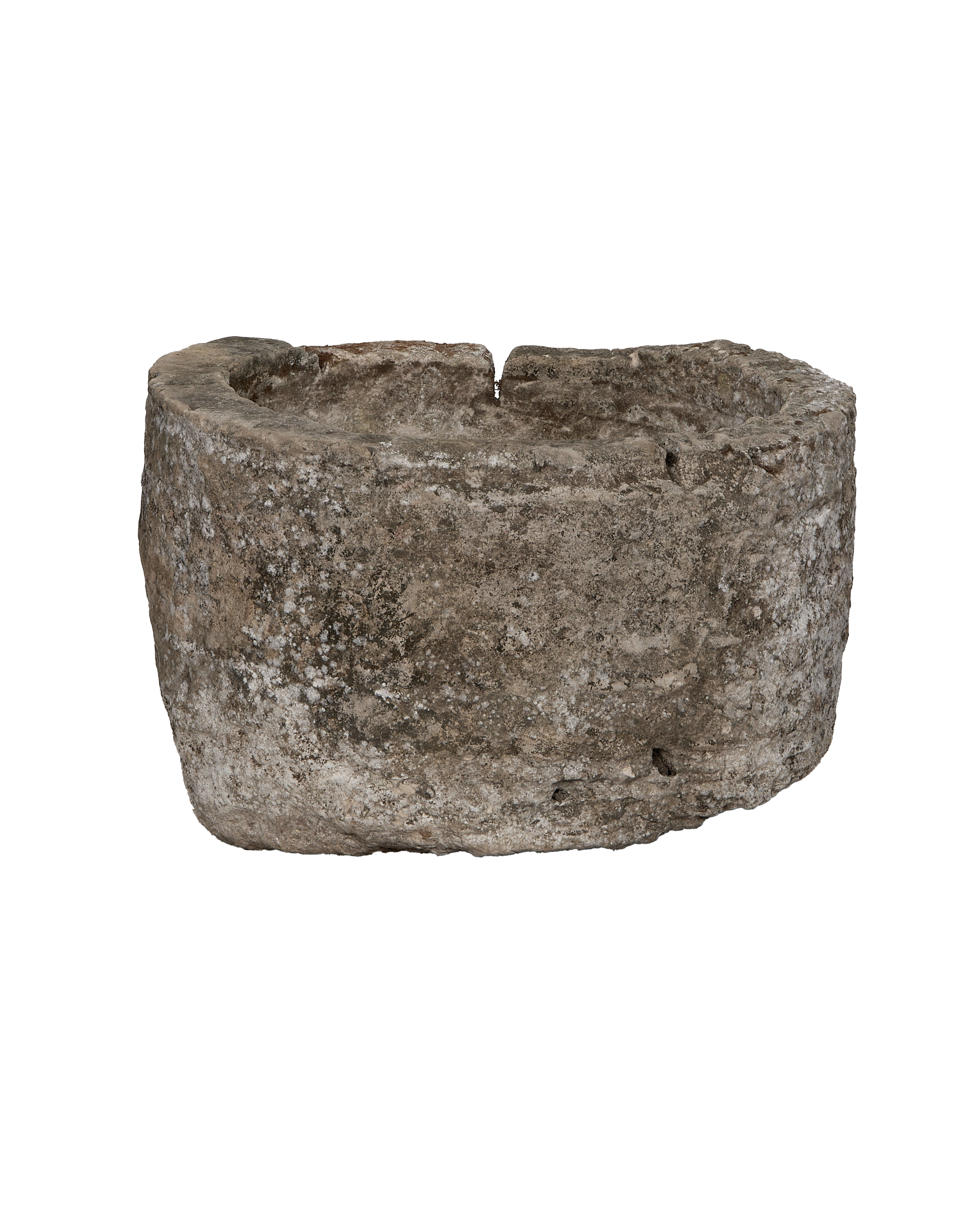 Limestone Trough - Round - oak - from Indonesia - vintage
