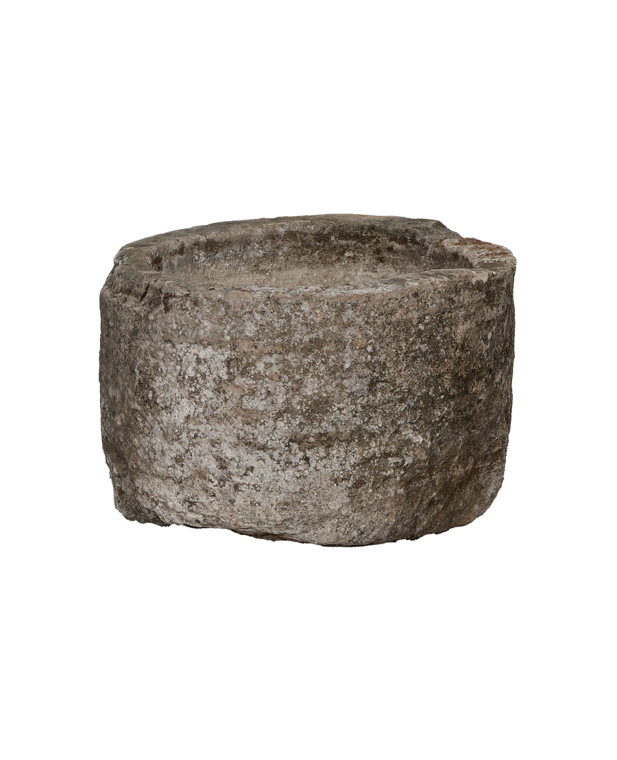 Limestone Trough - Round detail view