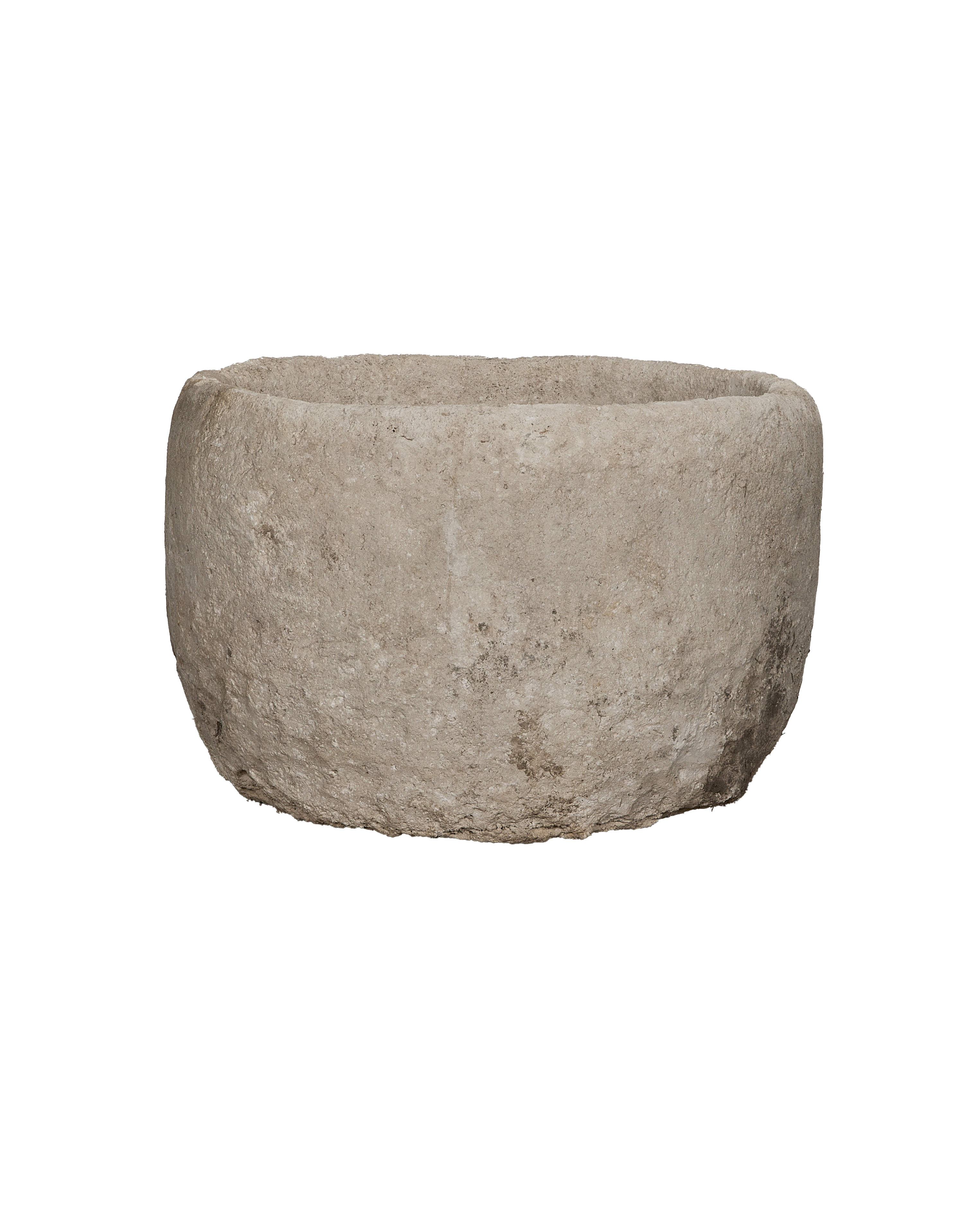 Vintage round limestone trough