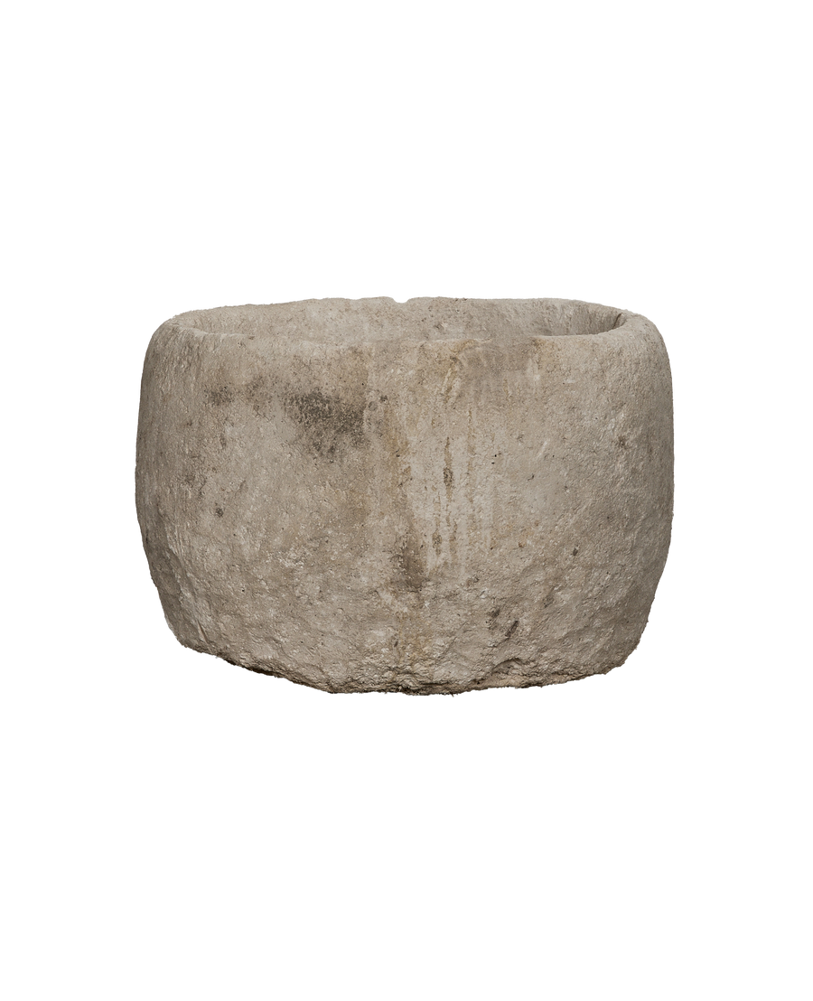 Vintage Indonesian round limestone