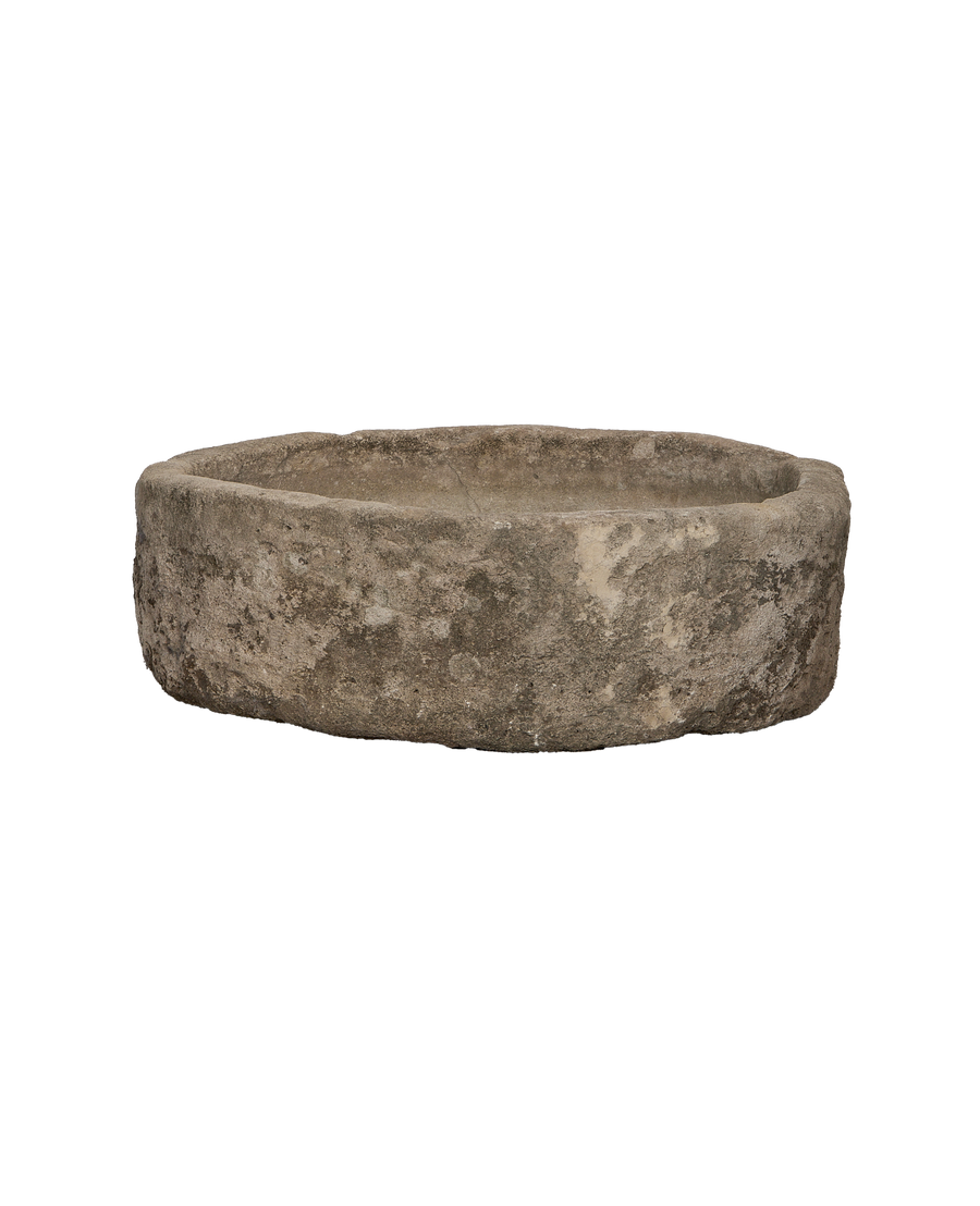 Limestone Trough - Round close-up