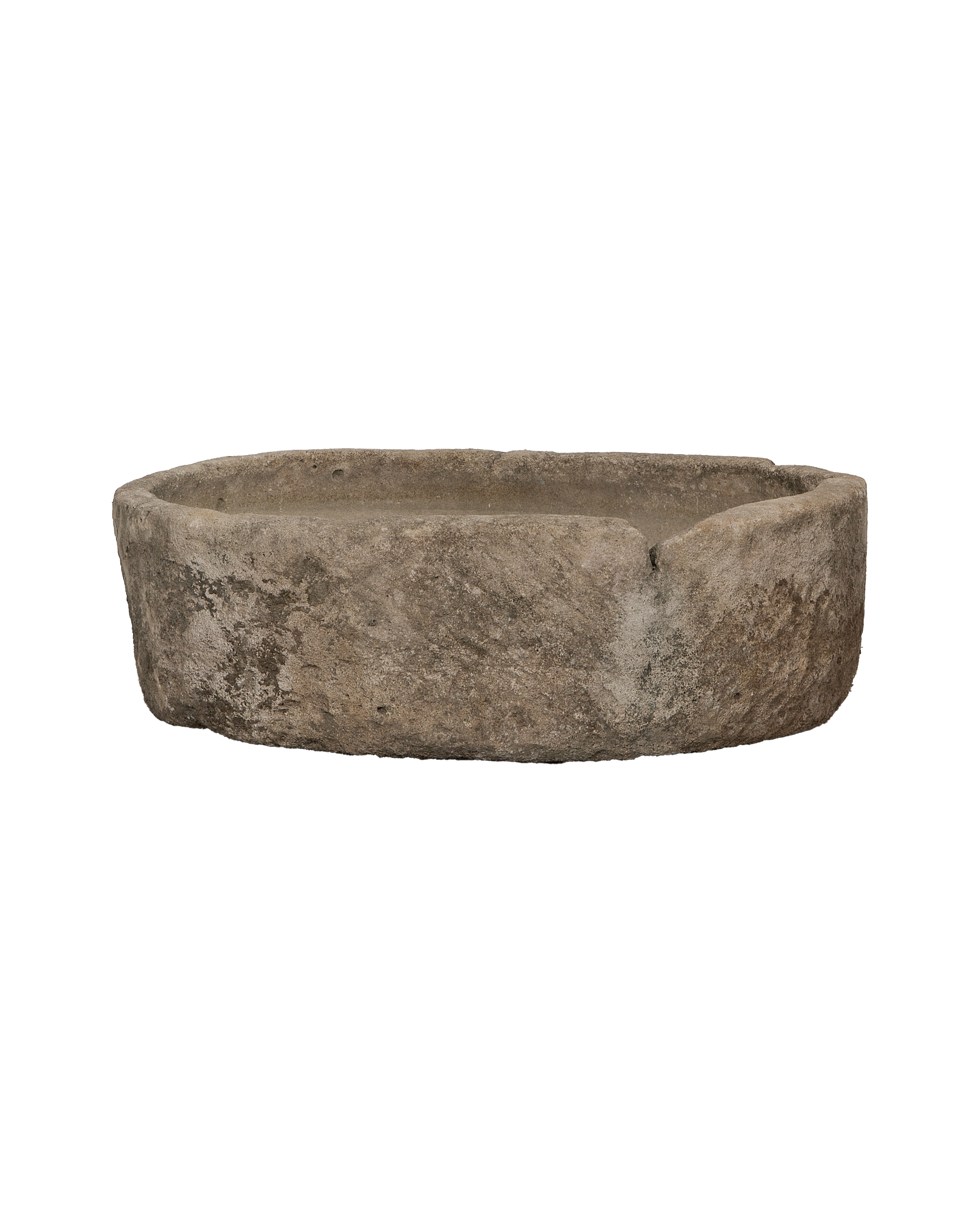 Vintage round Indonesian limestone