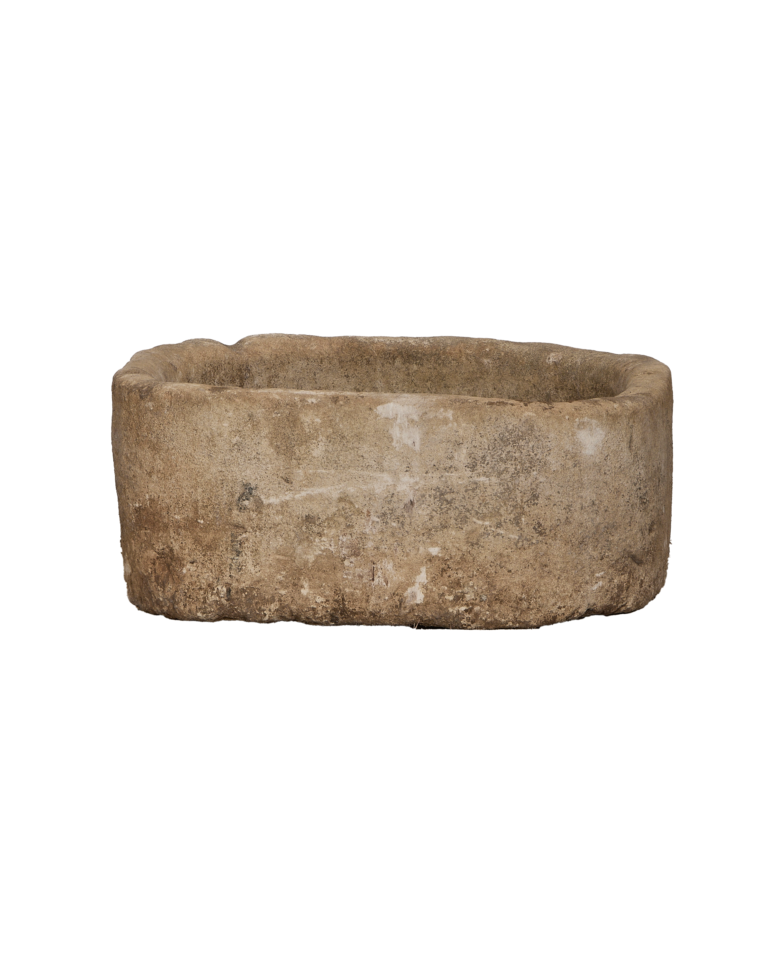 Vintage oblong limestone trough