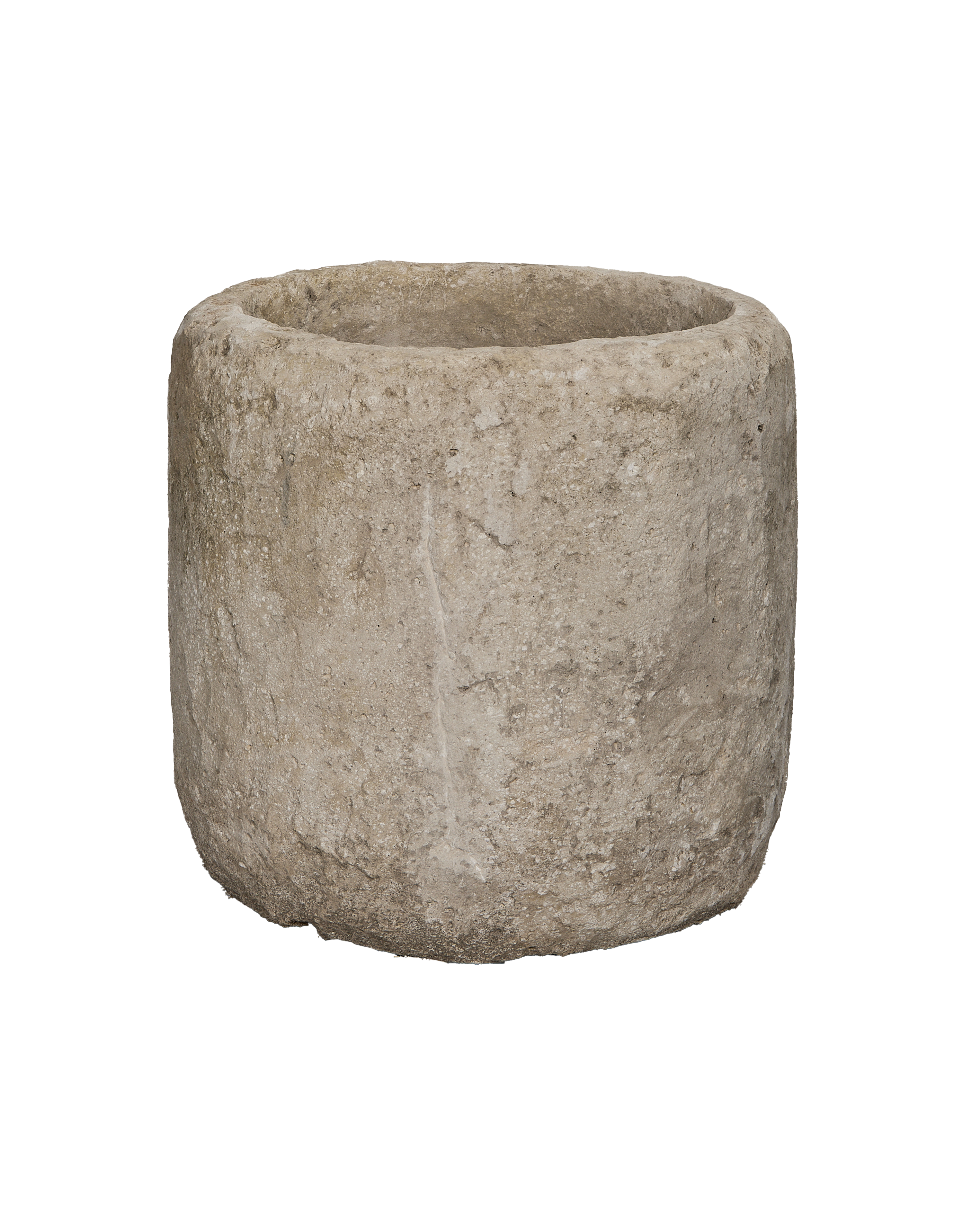 Vintage round limestone trough